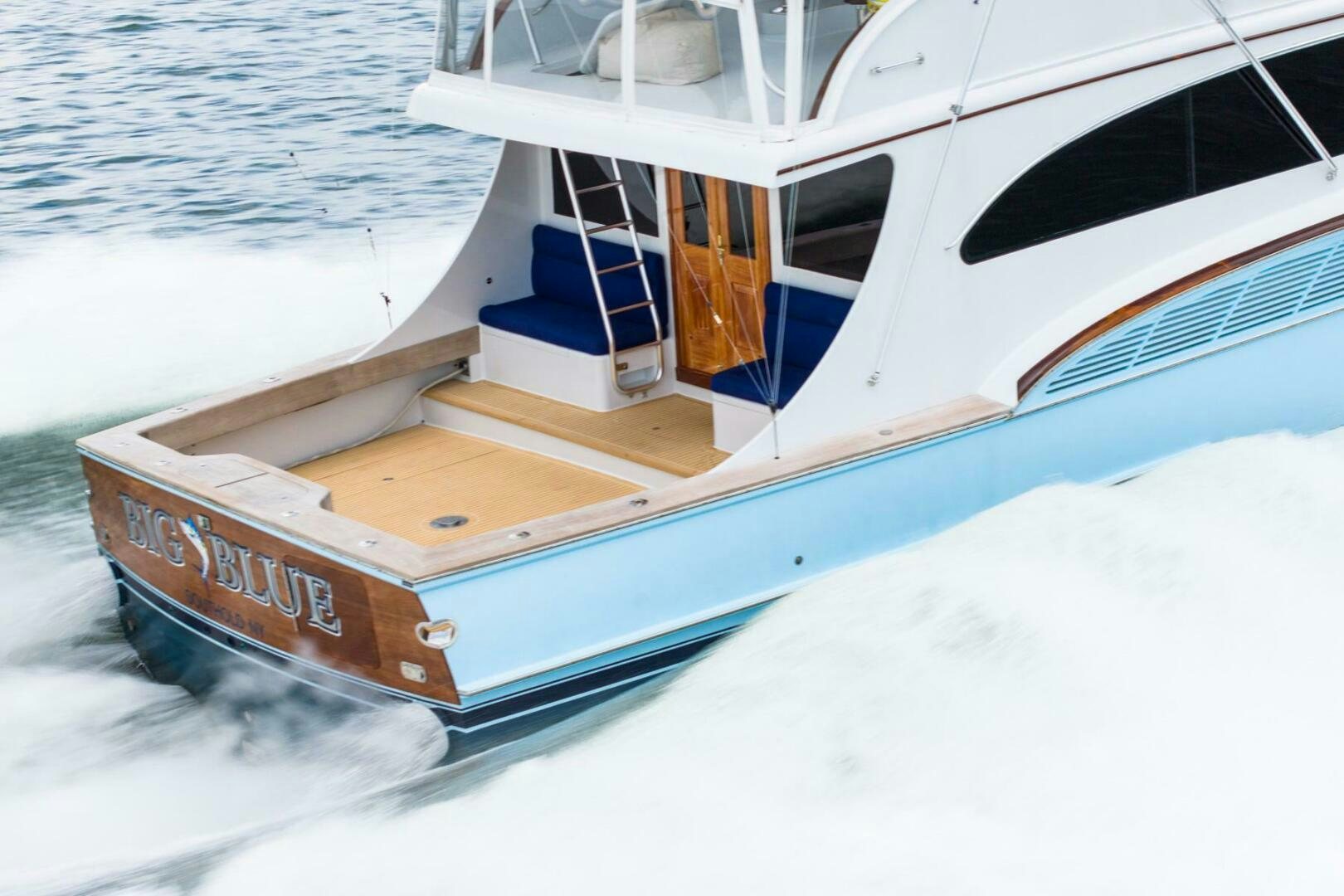 a boat on the water aboard BIG BLUE Yacht for Sale