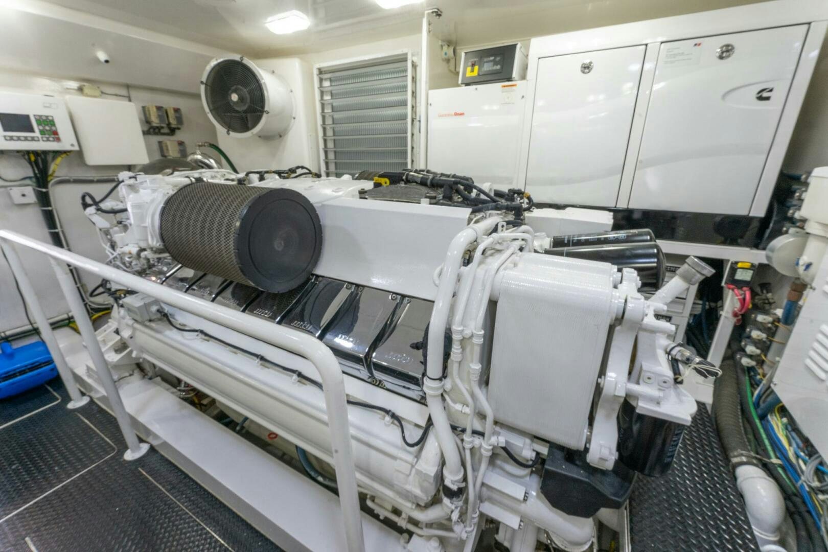 a room with machinery aboard HIGH COTTON Yacht for Sale