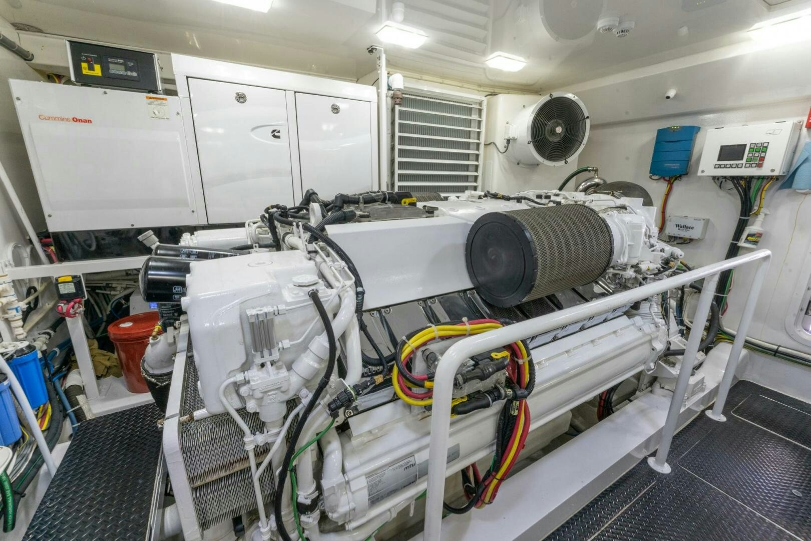 a room with white machines aboard HIGH COTTON Yacht for Sale