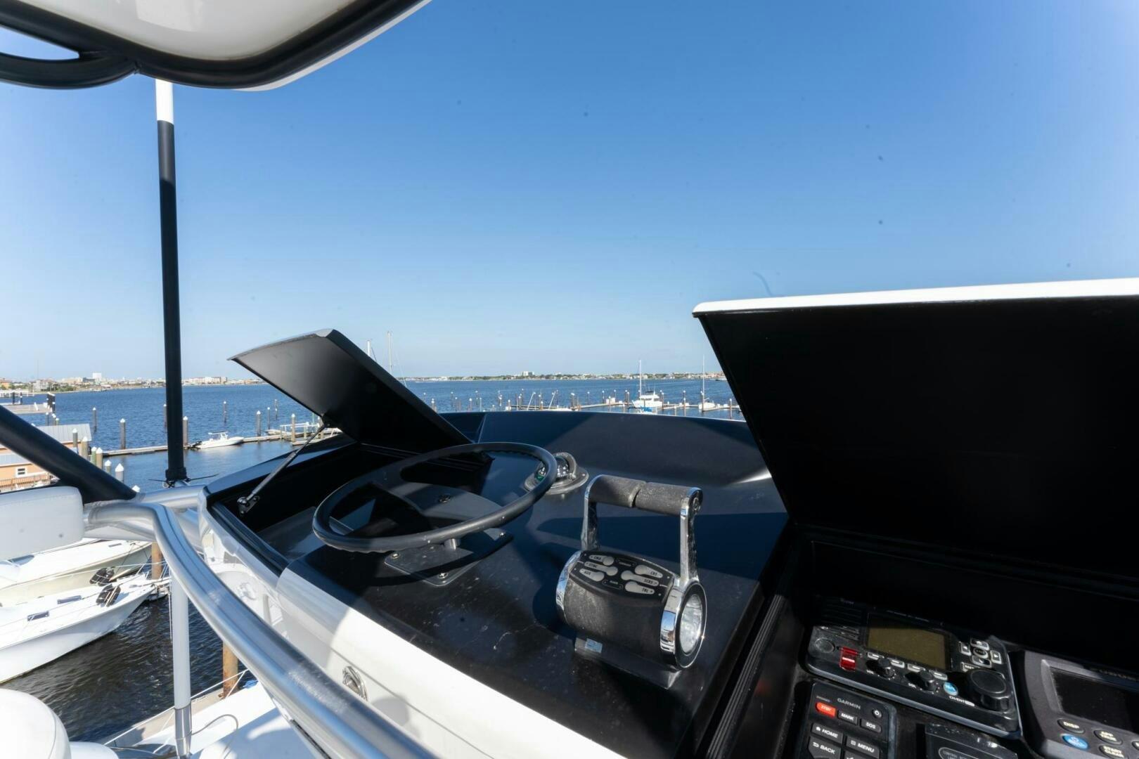 the front of a boat aboard HIGH COTTON Yacht for Sale