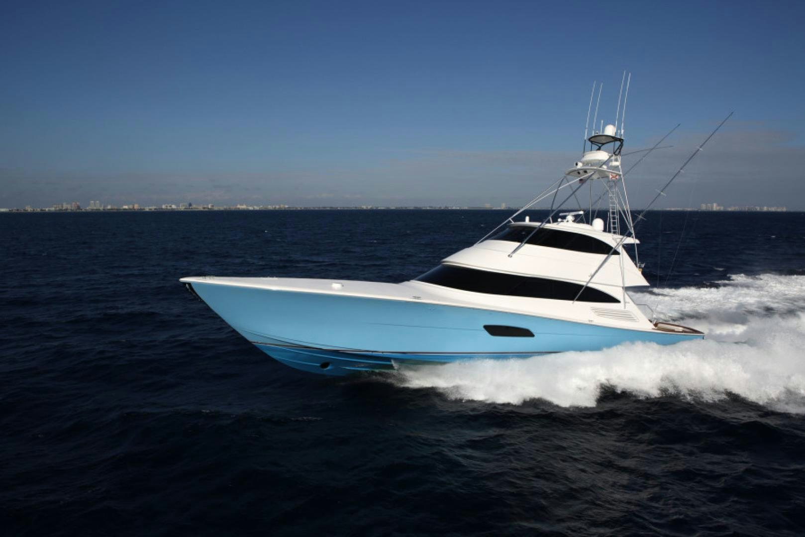 a boat on the water aboard HIGH COTTON Yacht for Sale
