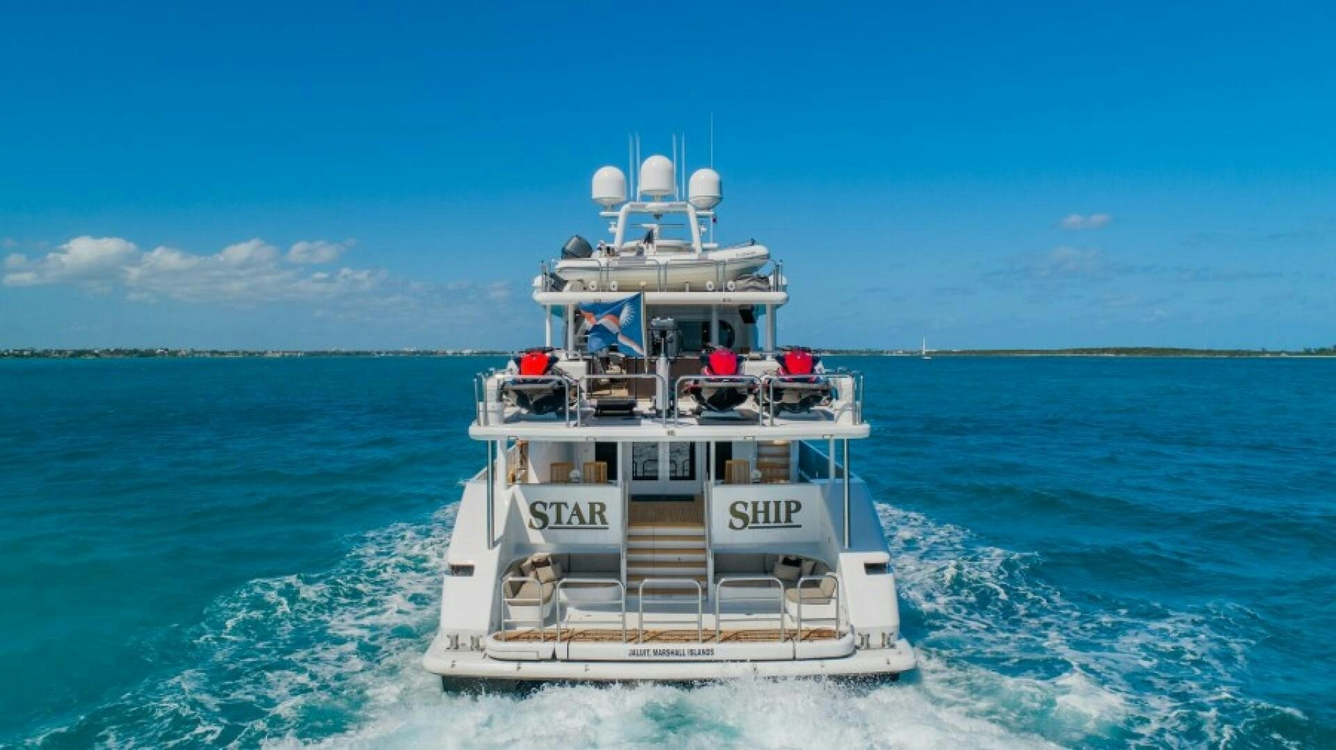 a boat on the water aboard STARSHIP Yacht for Sale