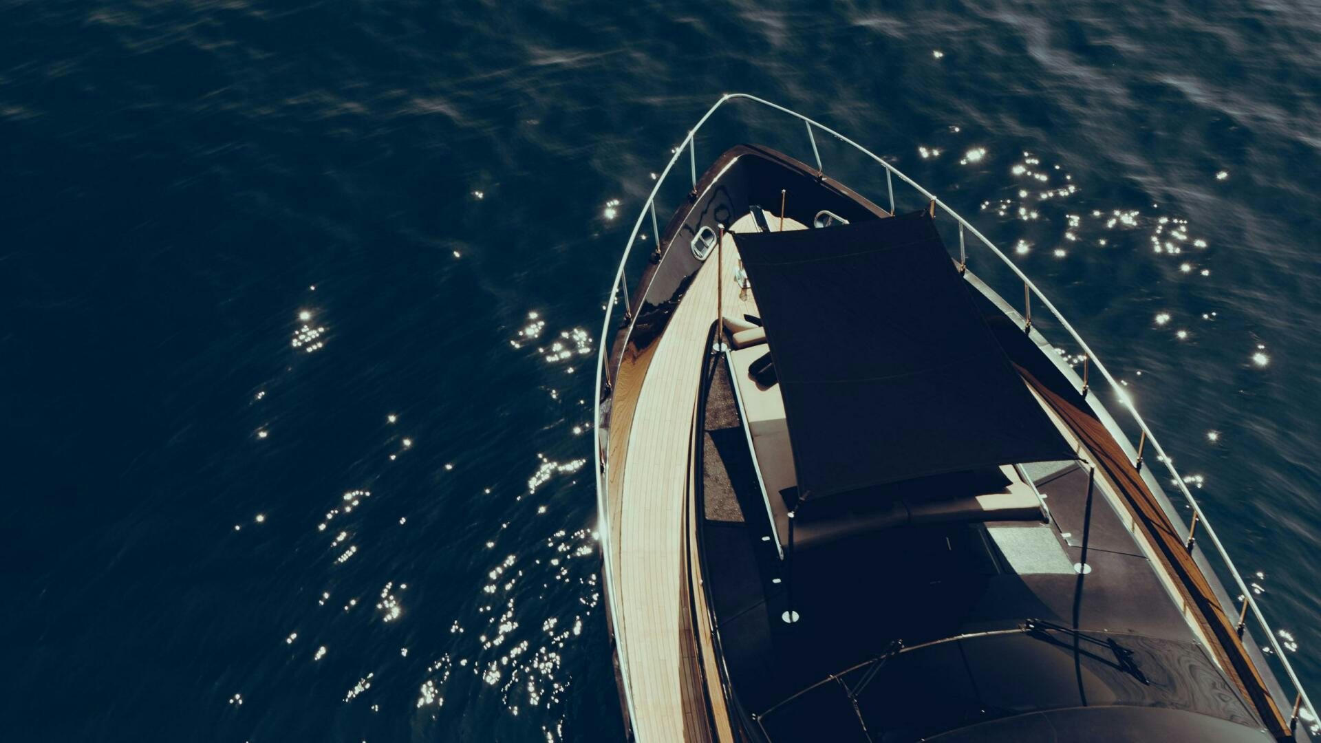 a space ship in the water aboard BLACK ROCK Yacht for Sale