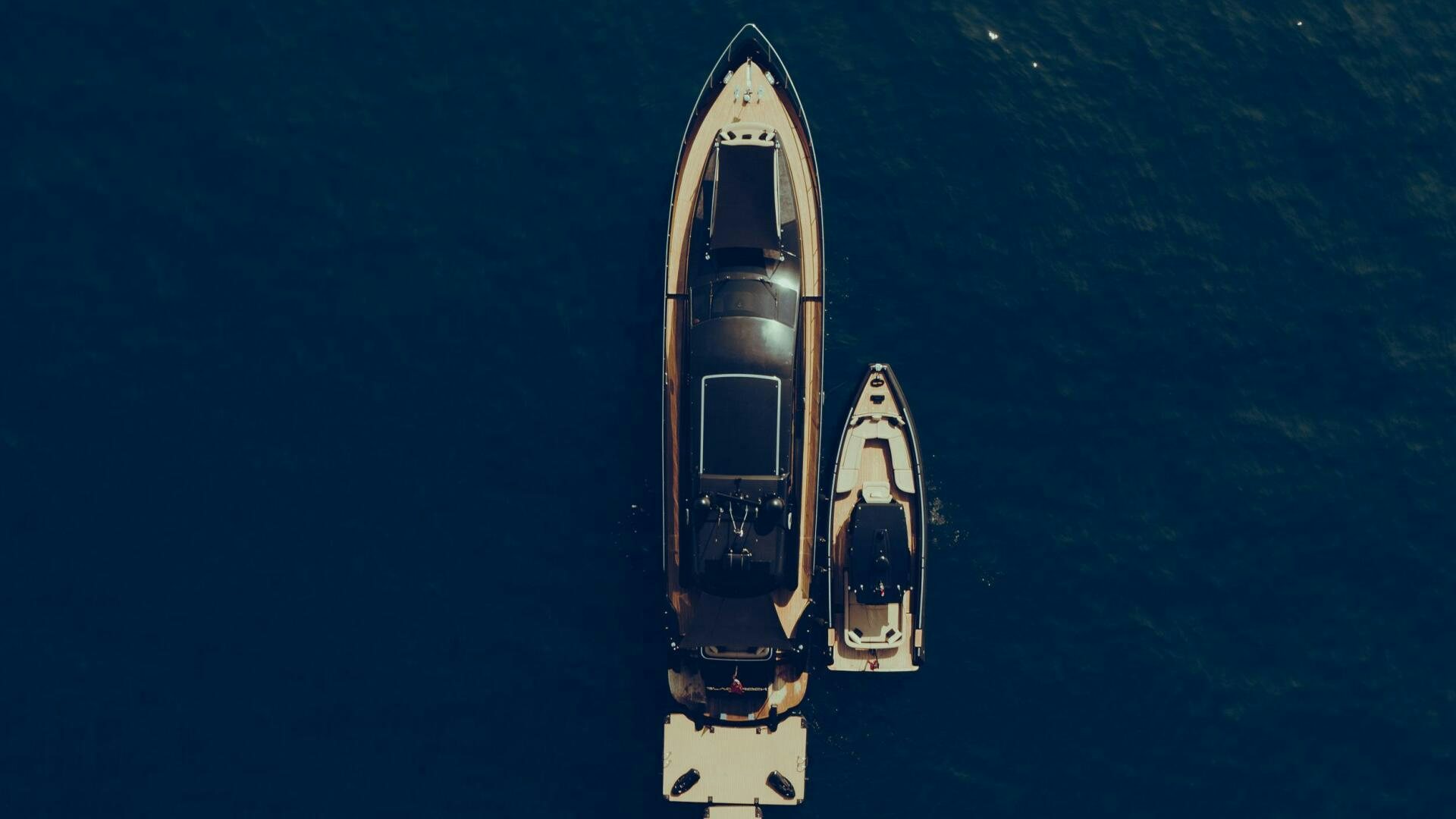 a space shuttle in the sky aboard BLACK ROCK Yacht for Sale