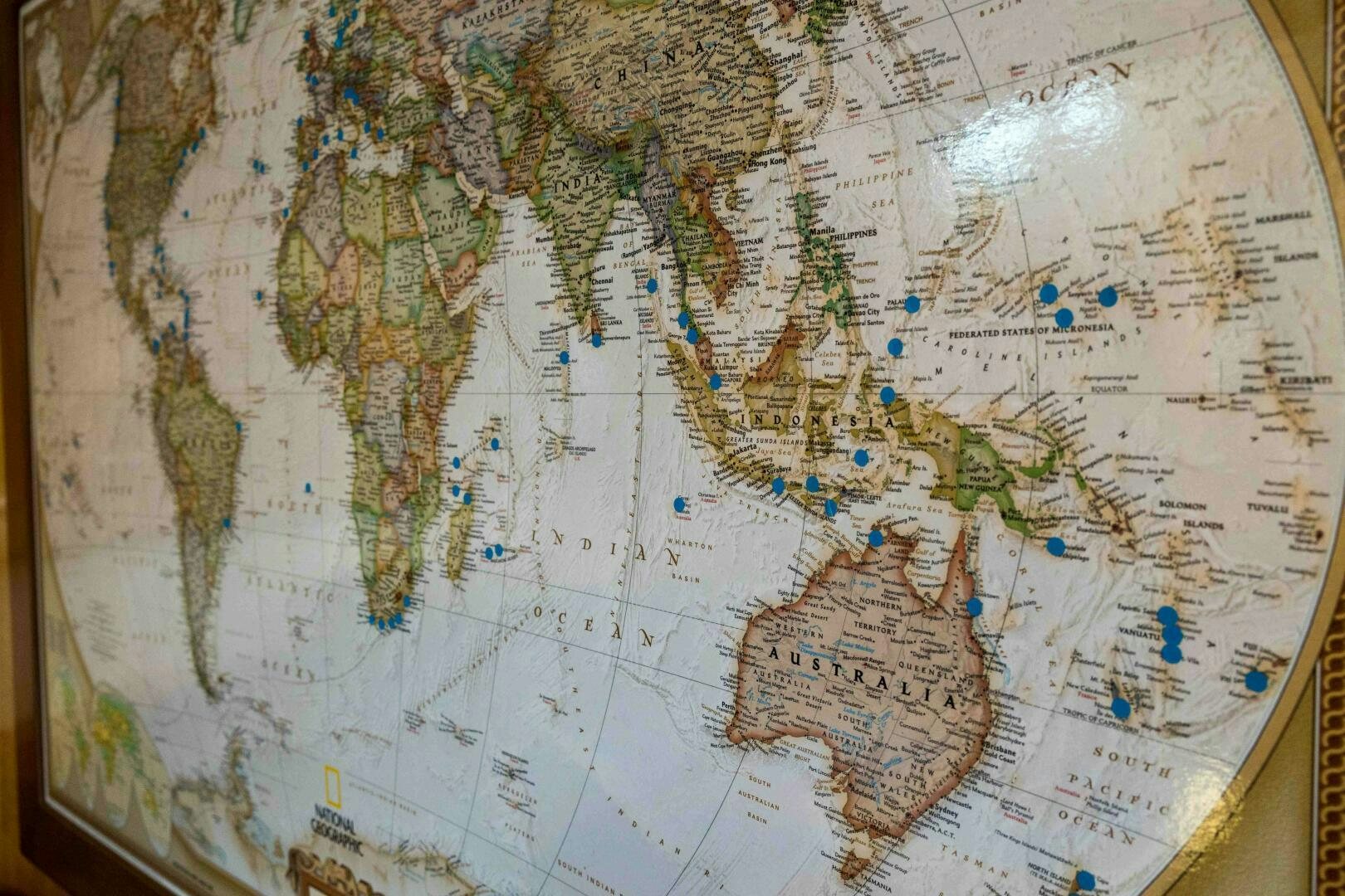 map aboard LADY K Yacht for Sale