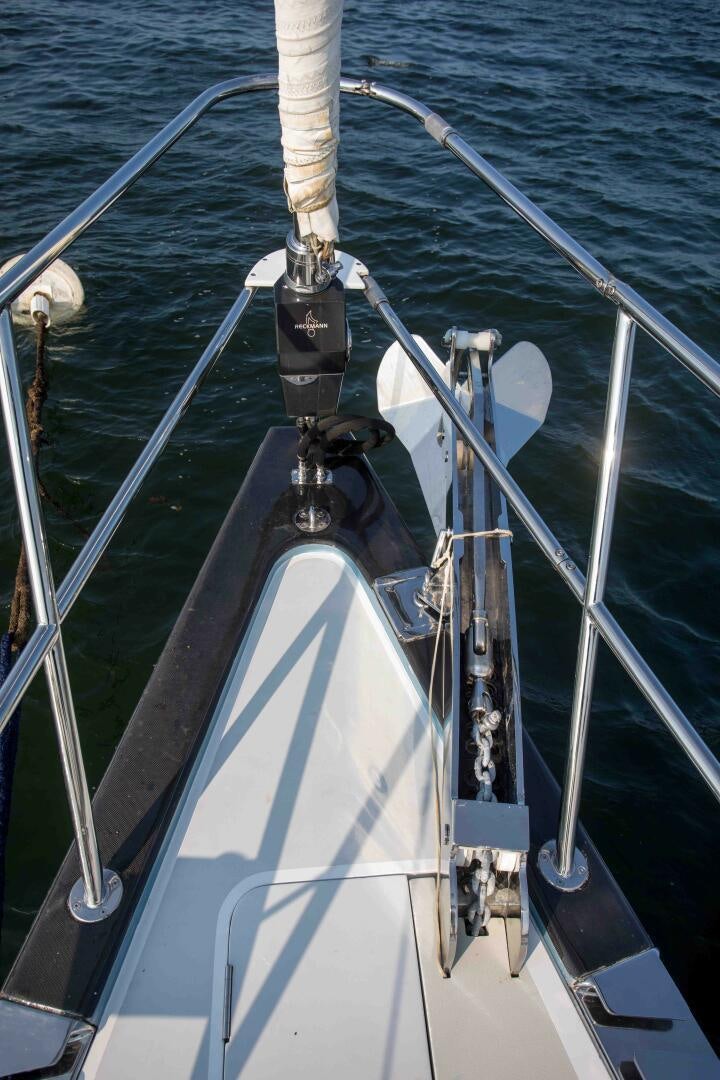 a boat with ropes on the front aboard LADY K Yacht for Sale