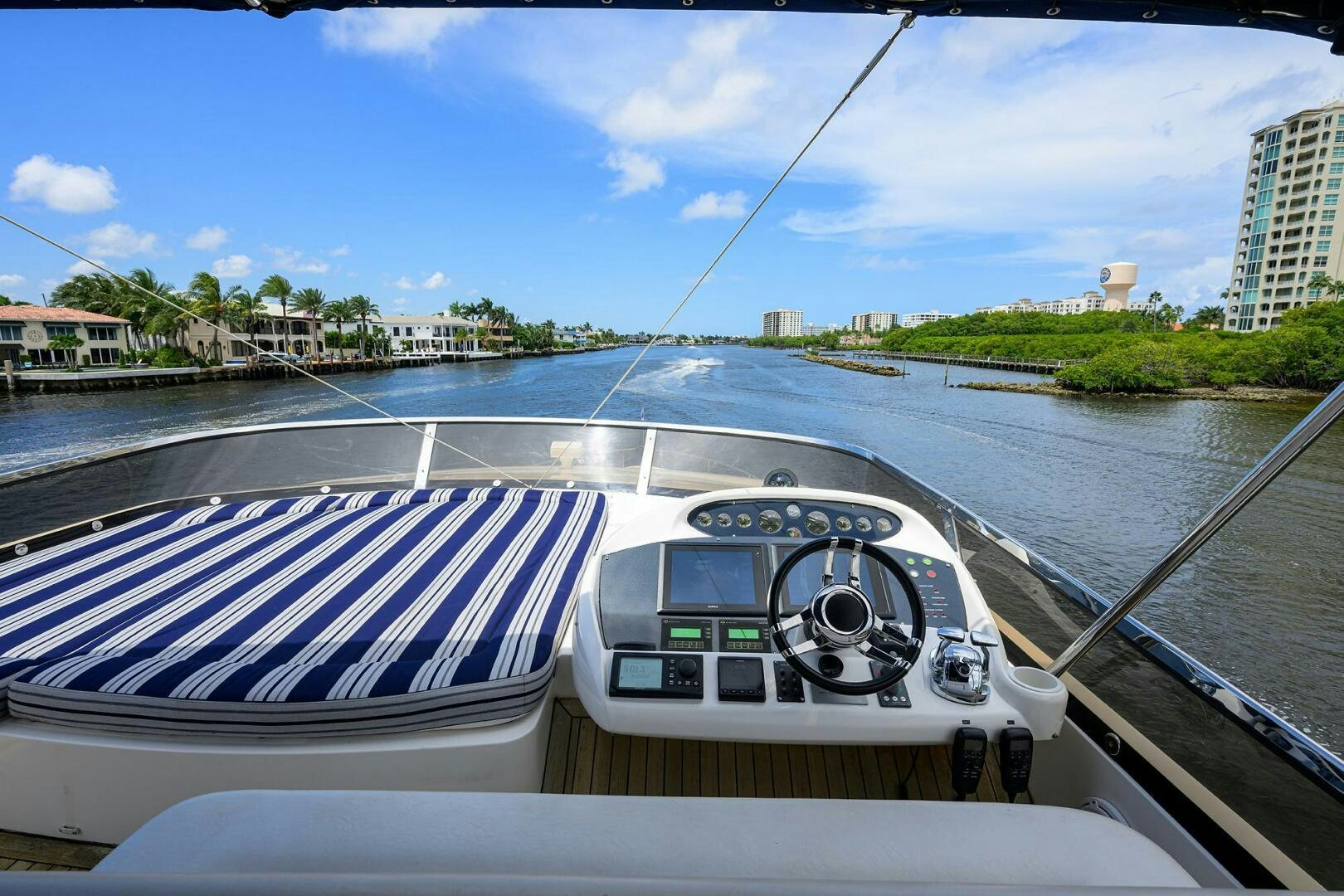 a boat with a solar panel on it aboard THE SHI Yacht for Sale