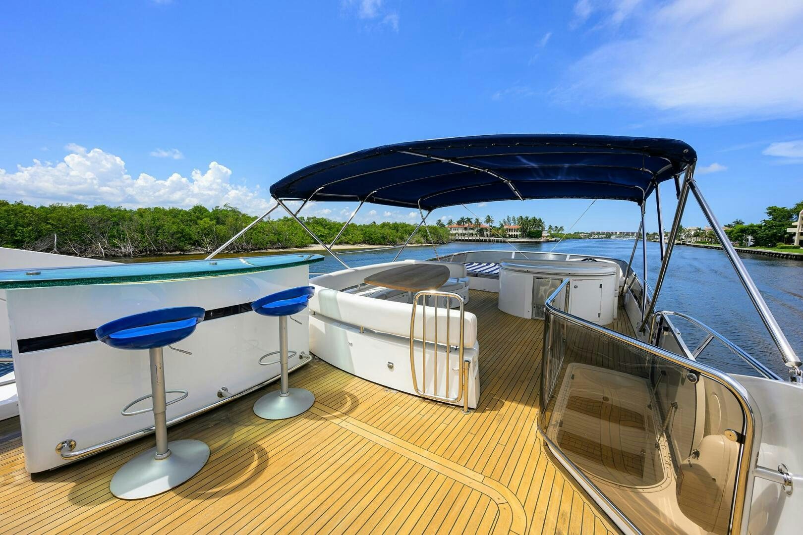 a boat on a deck aboard THE SHI Yacht for Sale