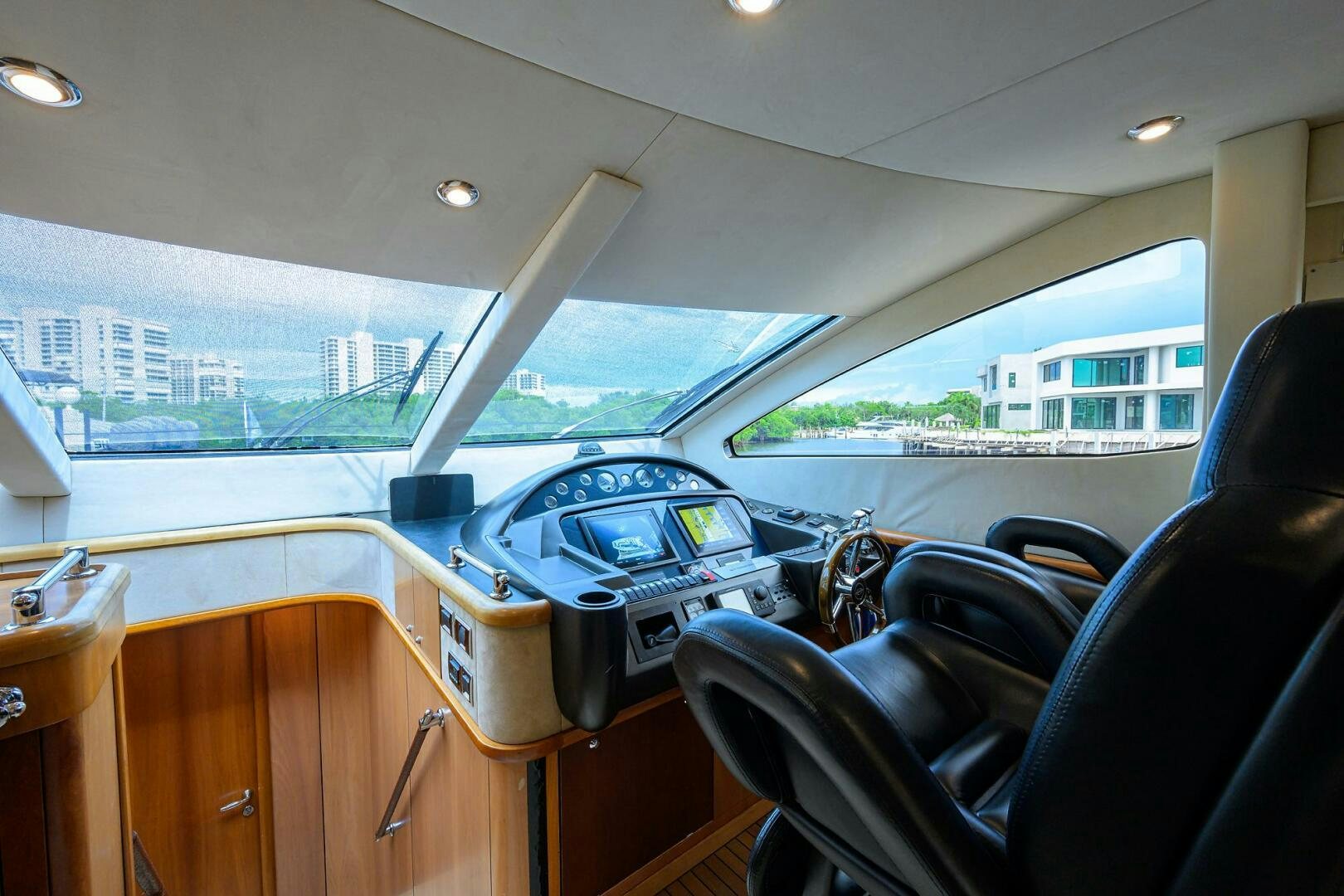 inside of a vehicle aboard THE SHI Yacht for Sale