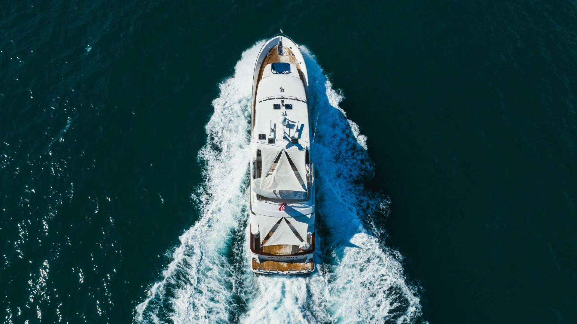 a space shuttle in space aboard MOONSHOT Yacht for Sale