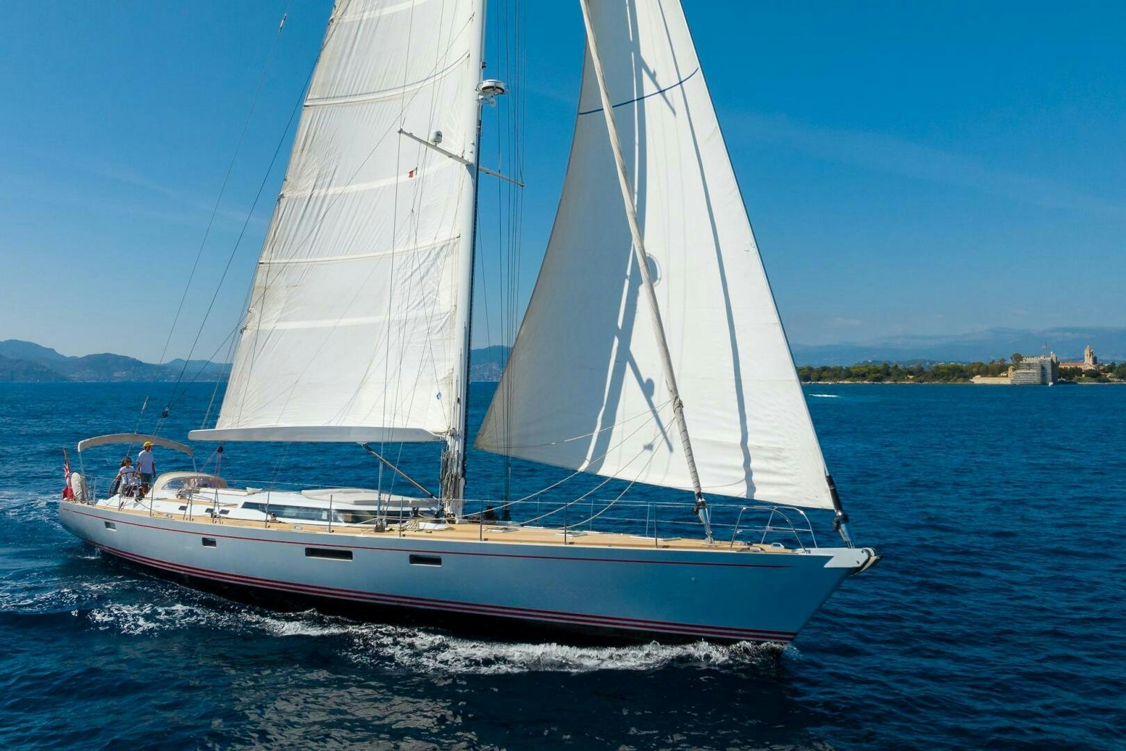a sailboat on the water aboard HANNO Yacht for Sale