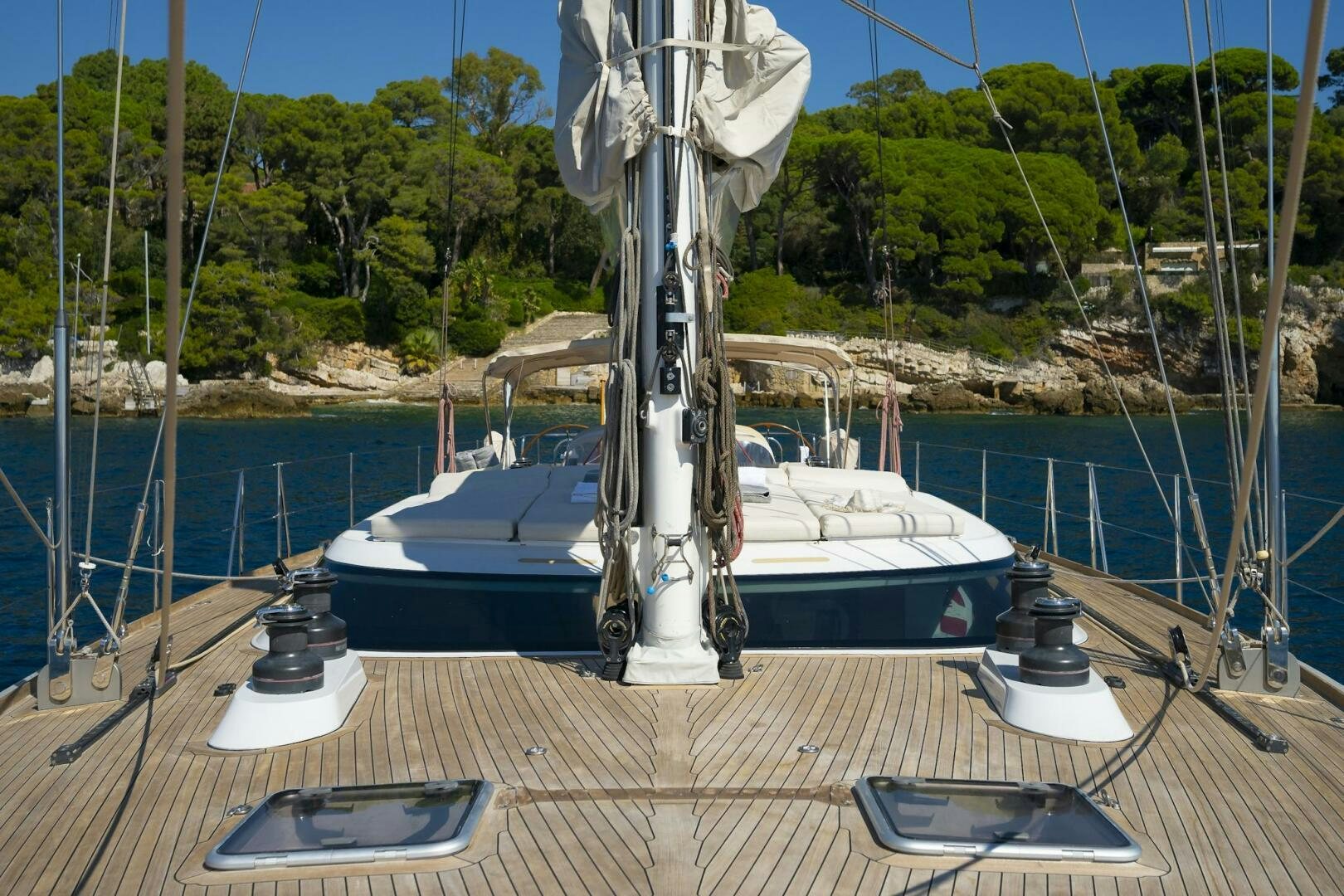 a boat on a deck aboard HANNO Yacht for Sale