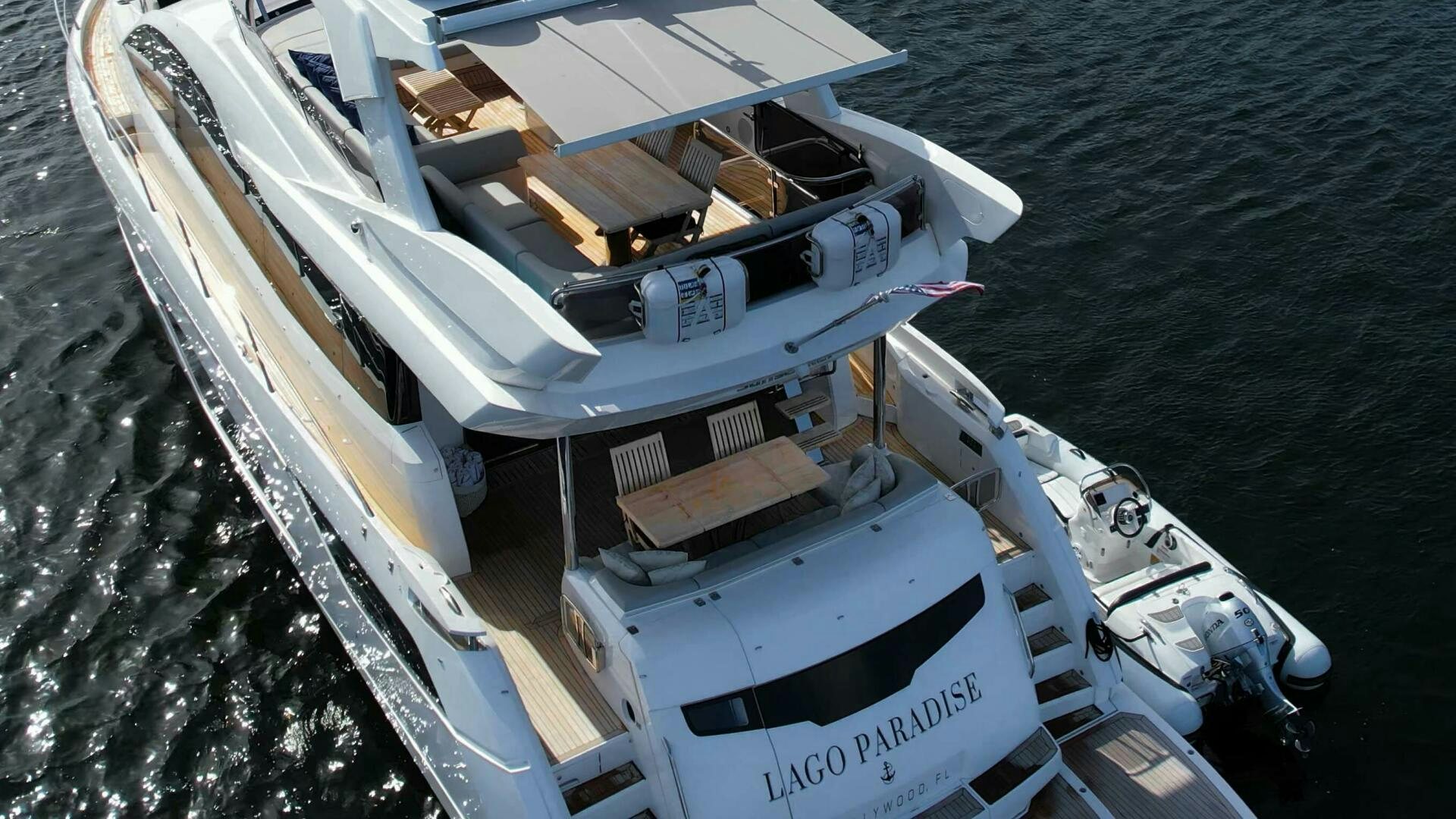 a boat on the water aboard LAGO PARADISE Yacht for Sale