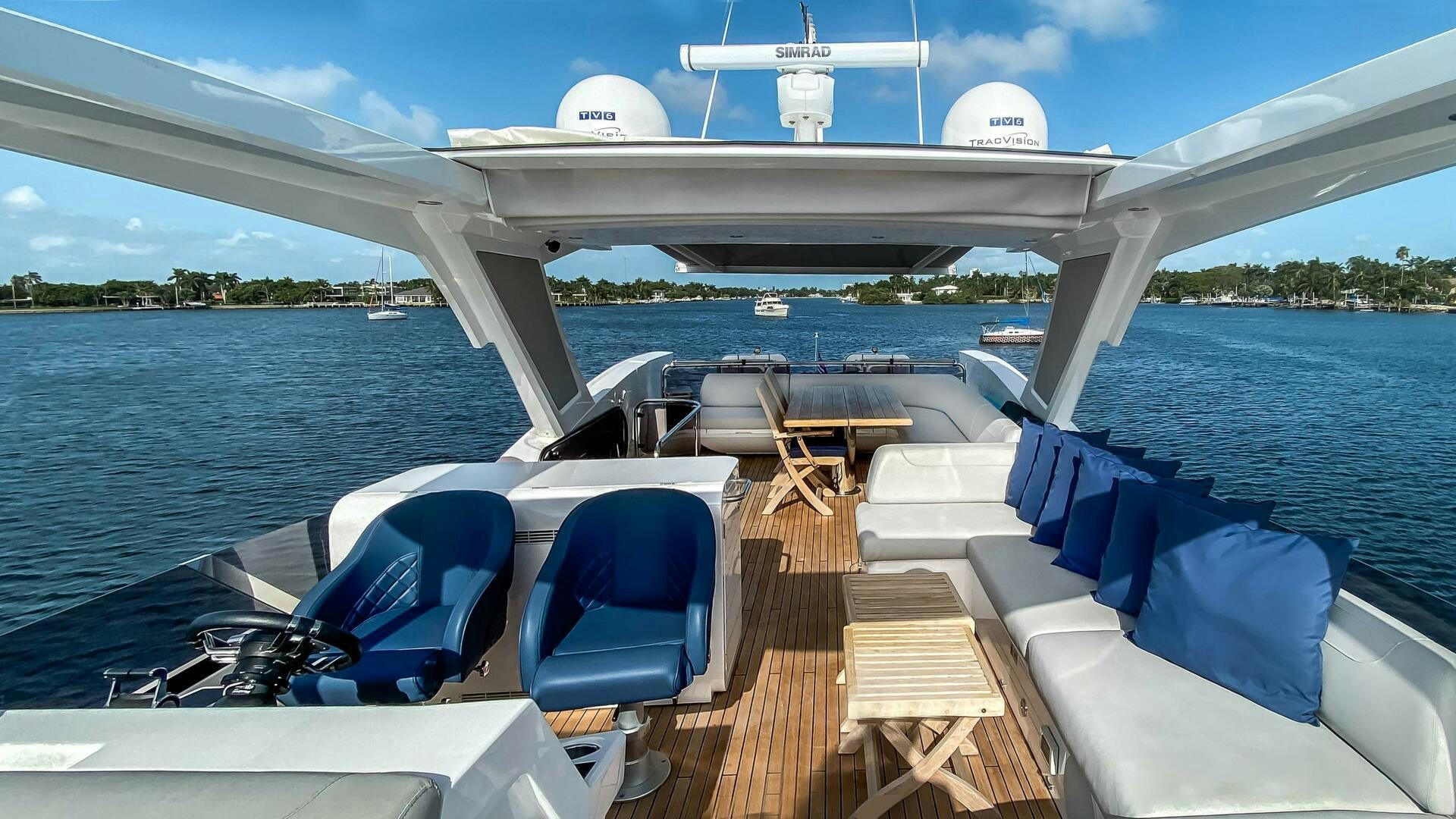 a boat on the water aboard LAGO PARADISE Yacht for Sale