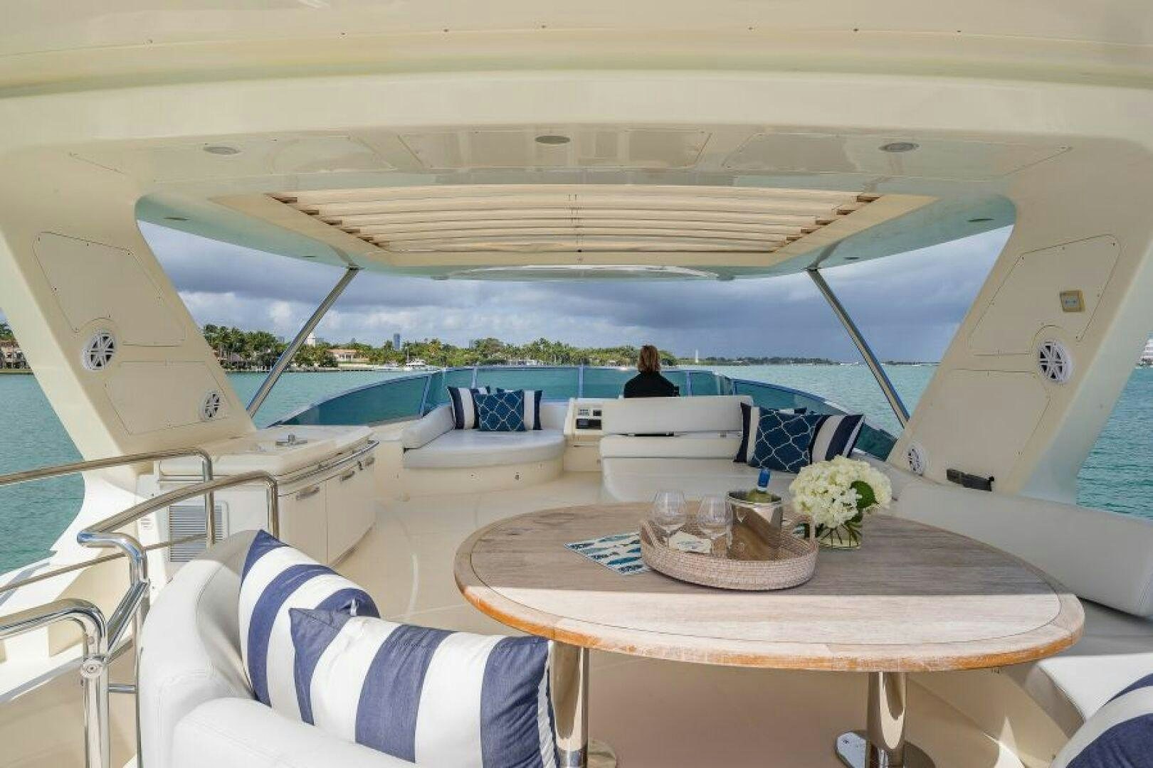 a table on a boat aboard MINIMAL RISK Yacht for Sale