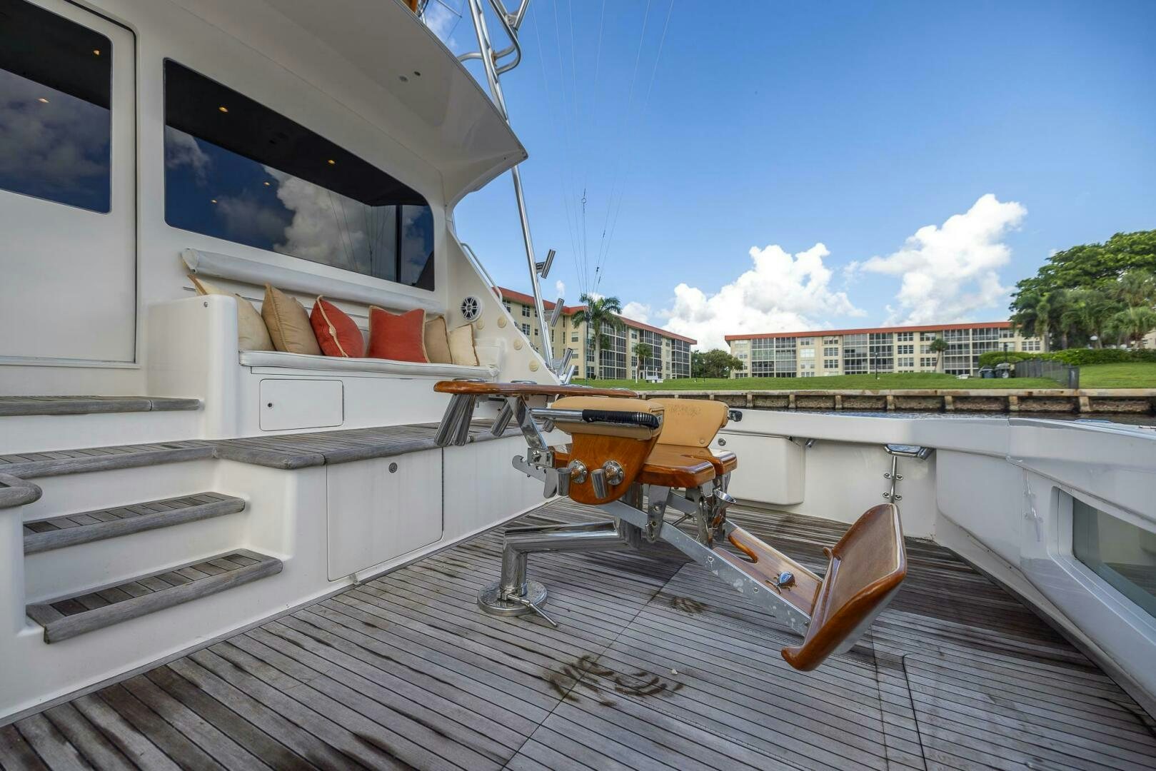 a boat on the water aboard DON'T STOP BELIEVIN Yacht for Sale