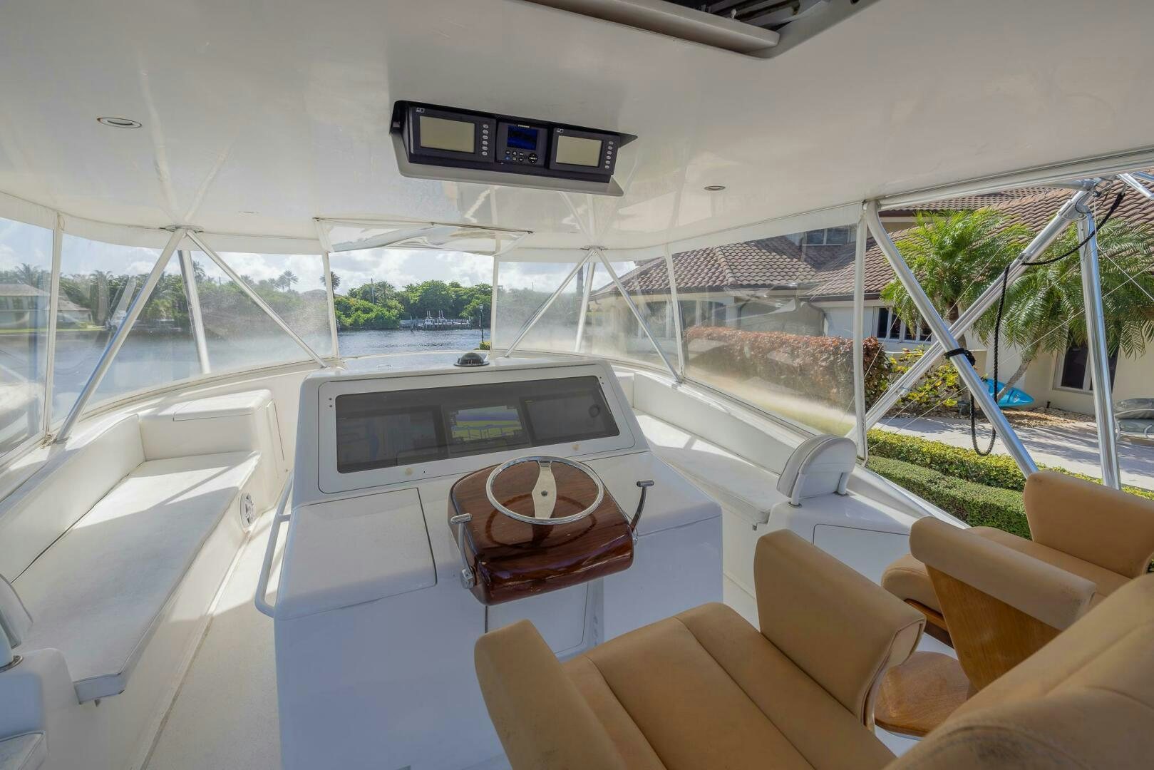 inside of a car aboard DON'T STOP BELIEVIN Yacht for Sale