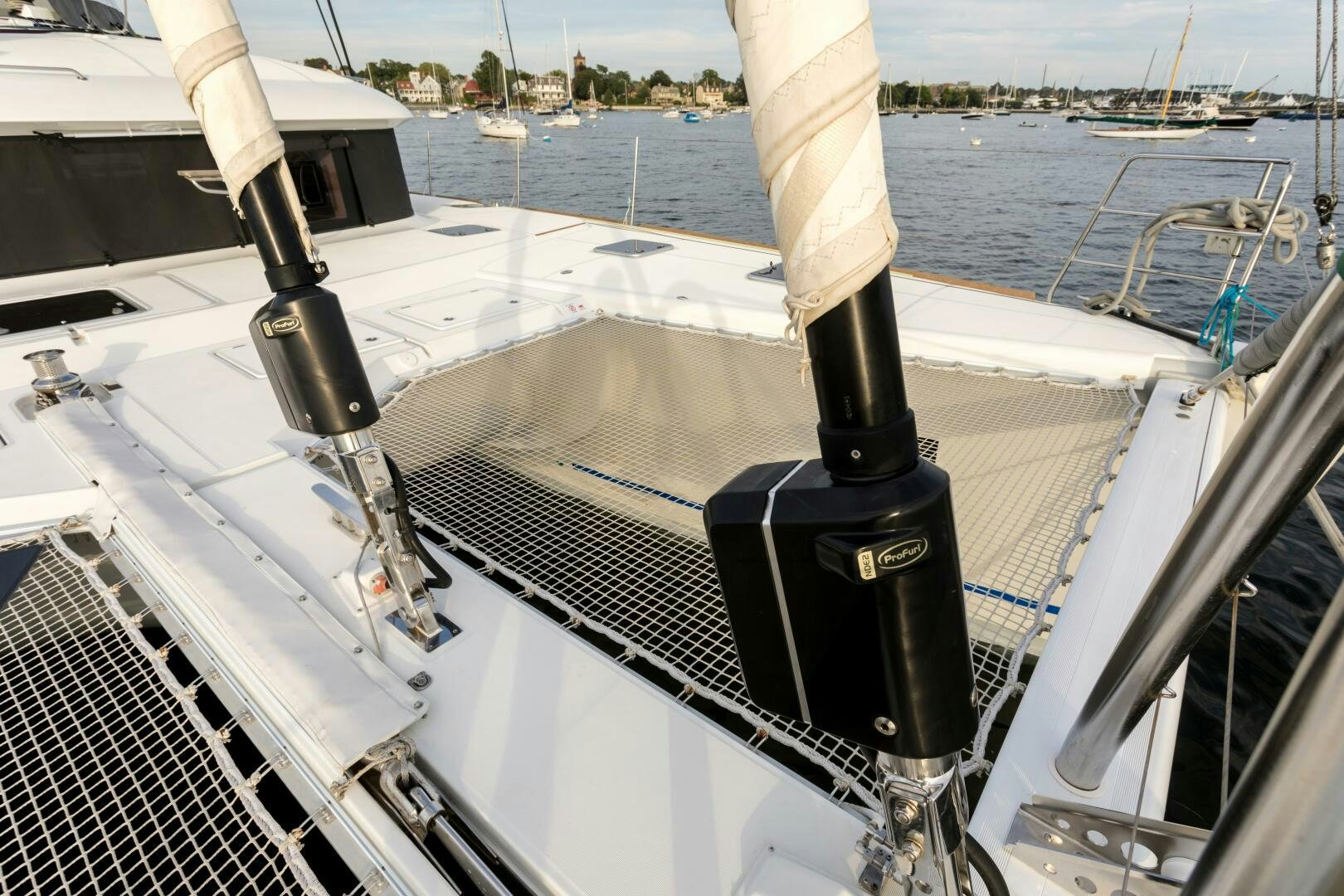 a boat with a metal pole aboard SECOND WAVE Yacht for Sale