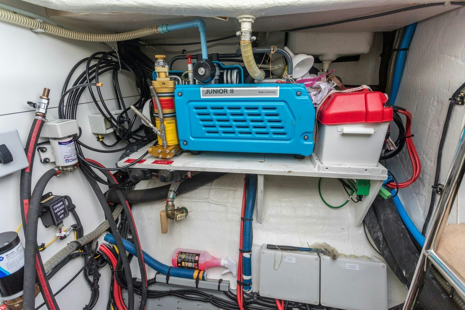 a blue and red machine aboard SECOND WAVE Yacht for Sale