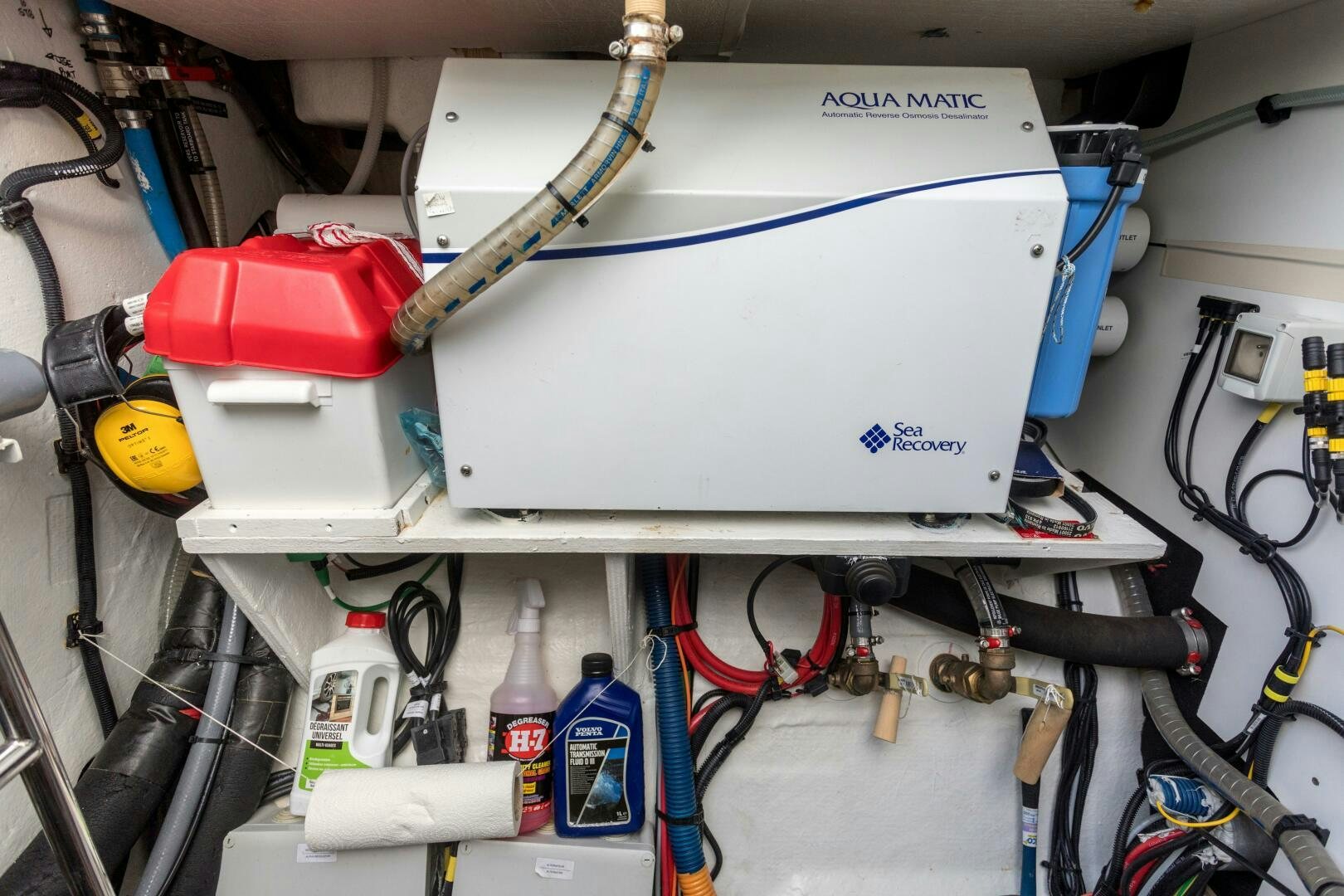 a machine with a blue handle aboard SECOND WAVE Yacht for Sale