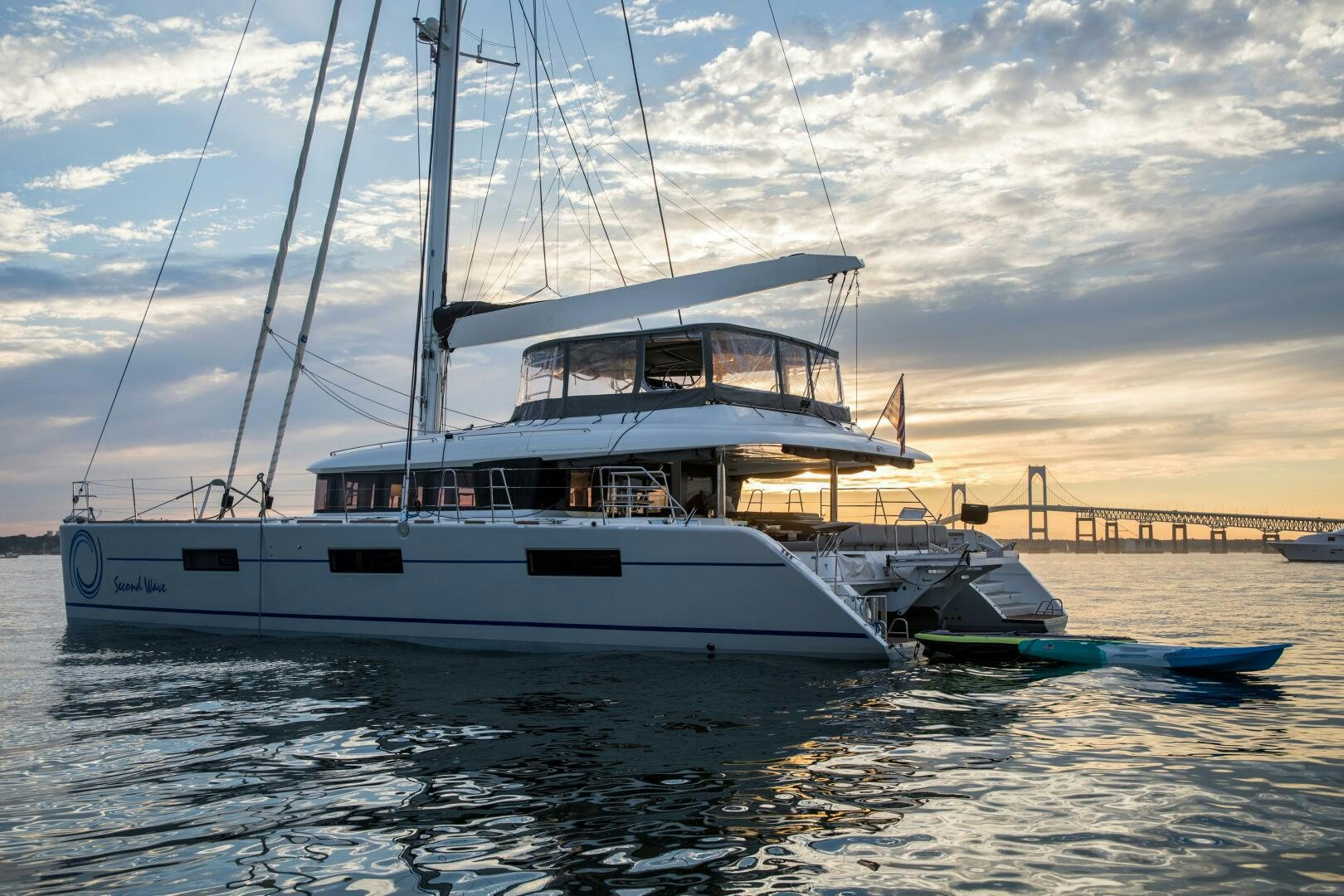 a boat on the water aboard SECOND WAVE Yacht for Sale