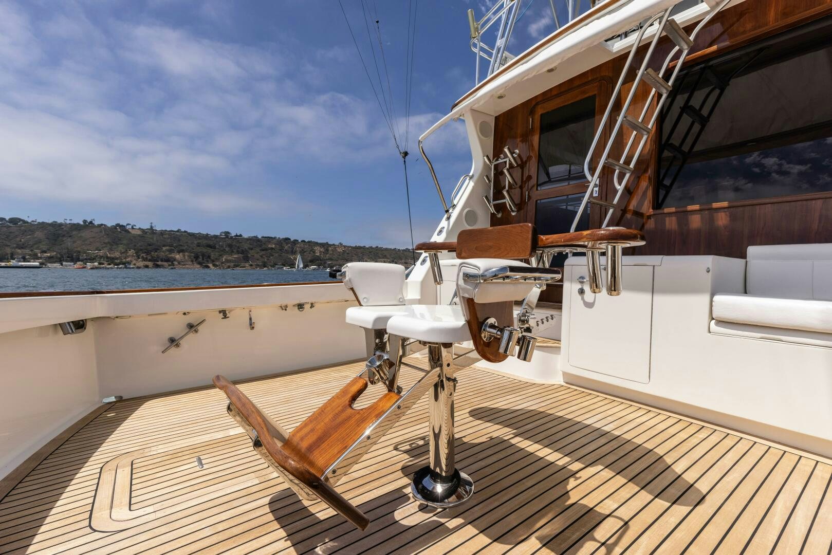 a boat on a deck aboard DIXIE Yacht for Sale