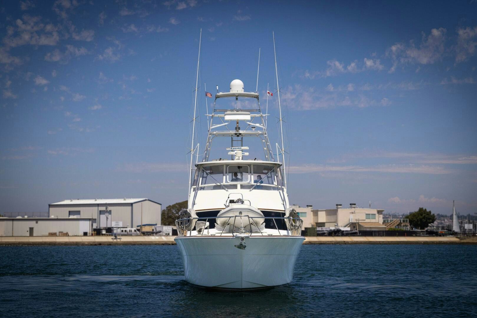 a white boat in the water aboard DIXIE Yacht for Sale