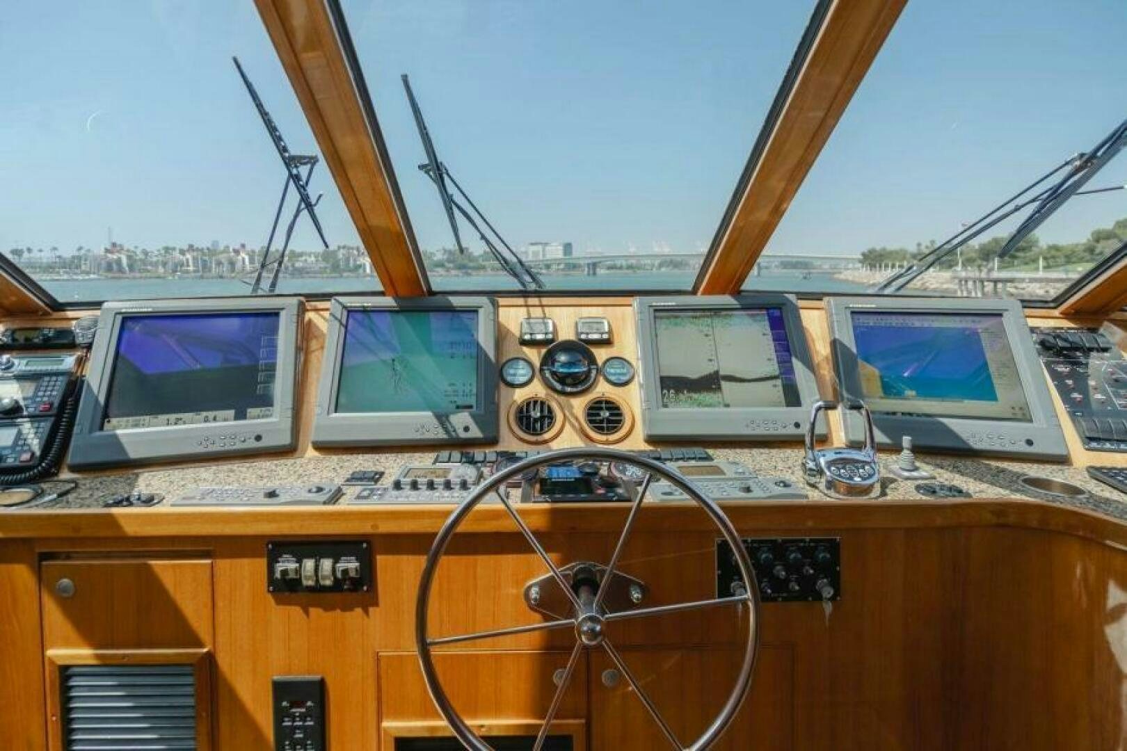 a cockpit of an airplane aboard FAN TAIL I Yacht for Sale