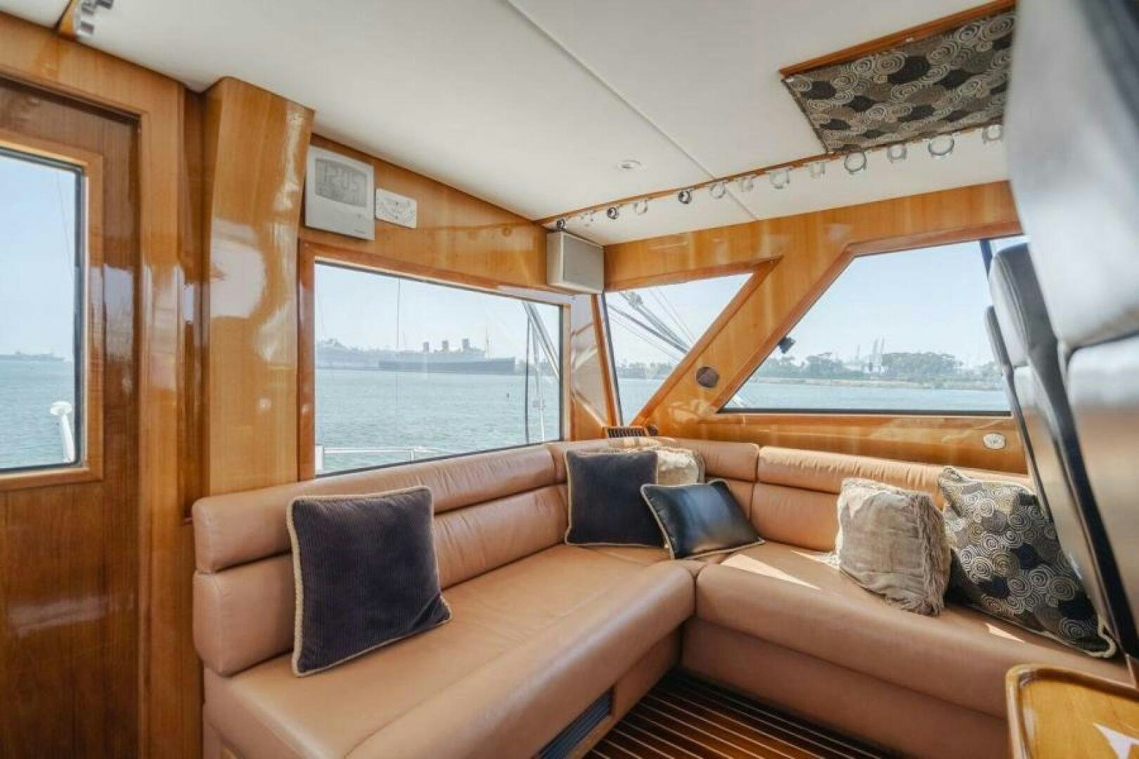 a couch in a cabin aboard FAN TAIL I Yacht for Sale