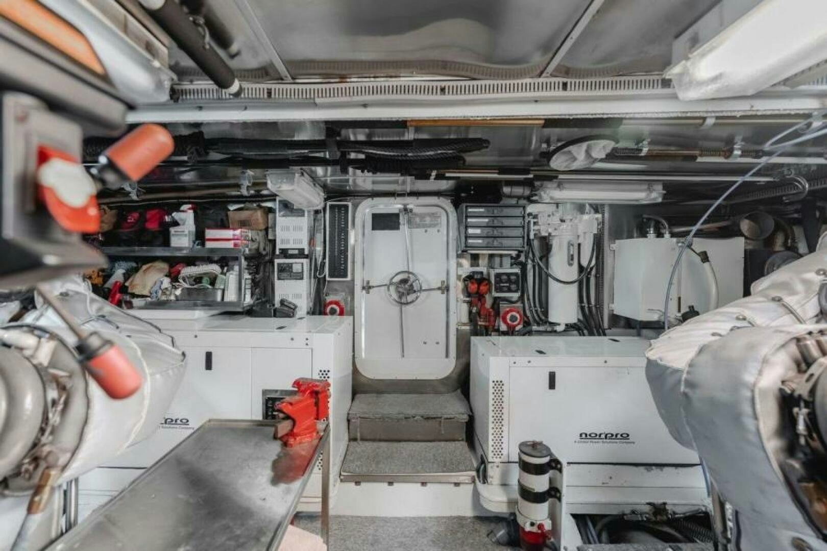 a large white machine aboard FAN TAIL I Yacht for Sale