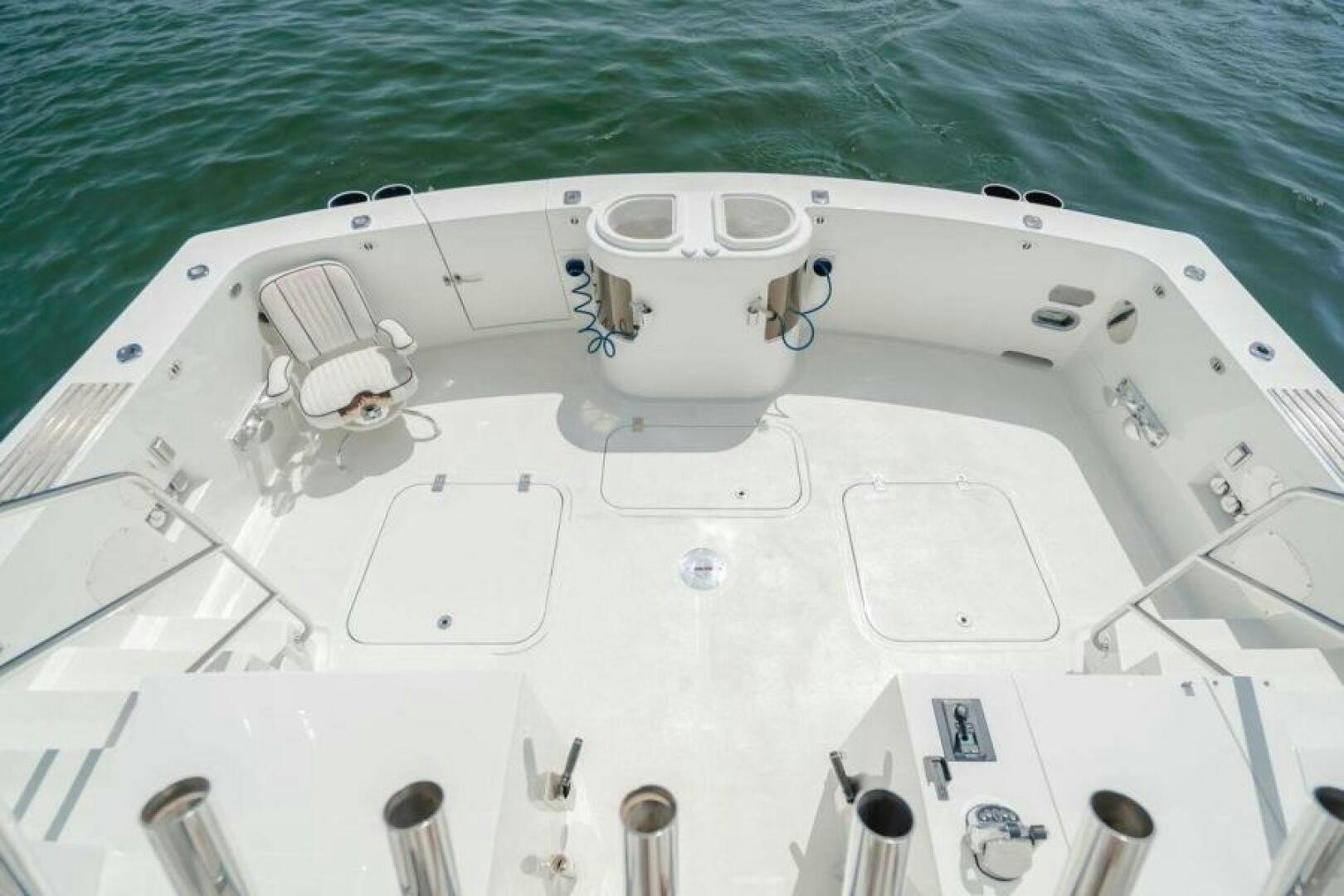 the front of a boat aboard FAN TAIL I Yacht for Sale