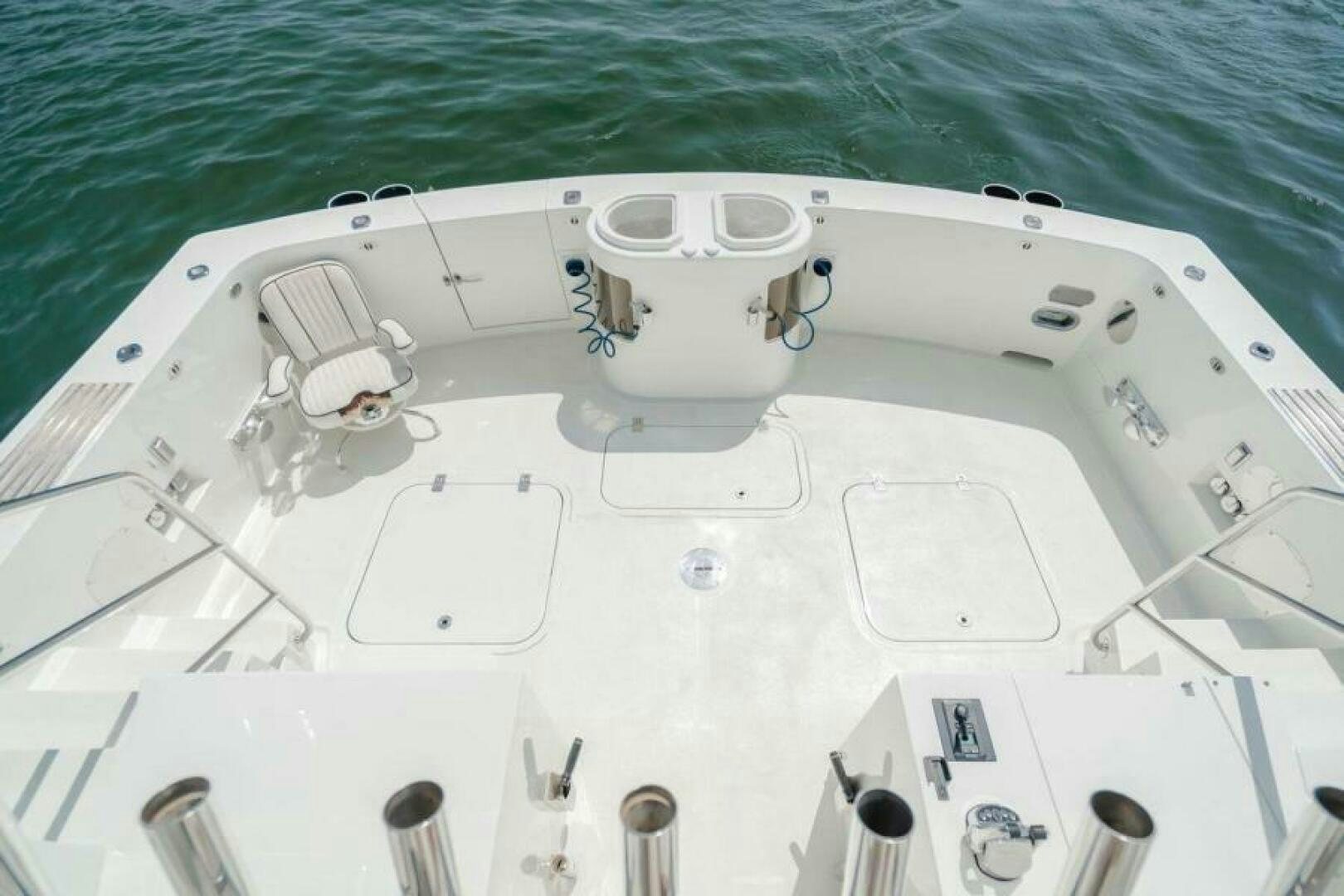 the front of a boat aboard FAN TAIL I Yacht for Sale