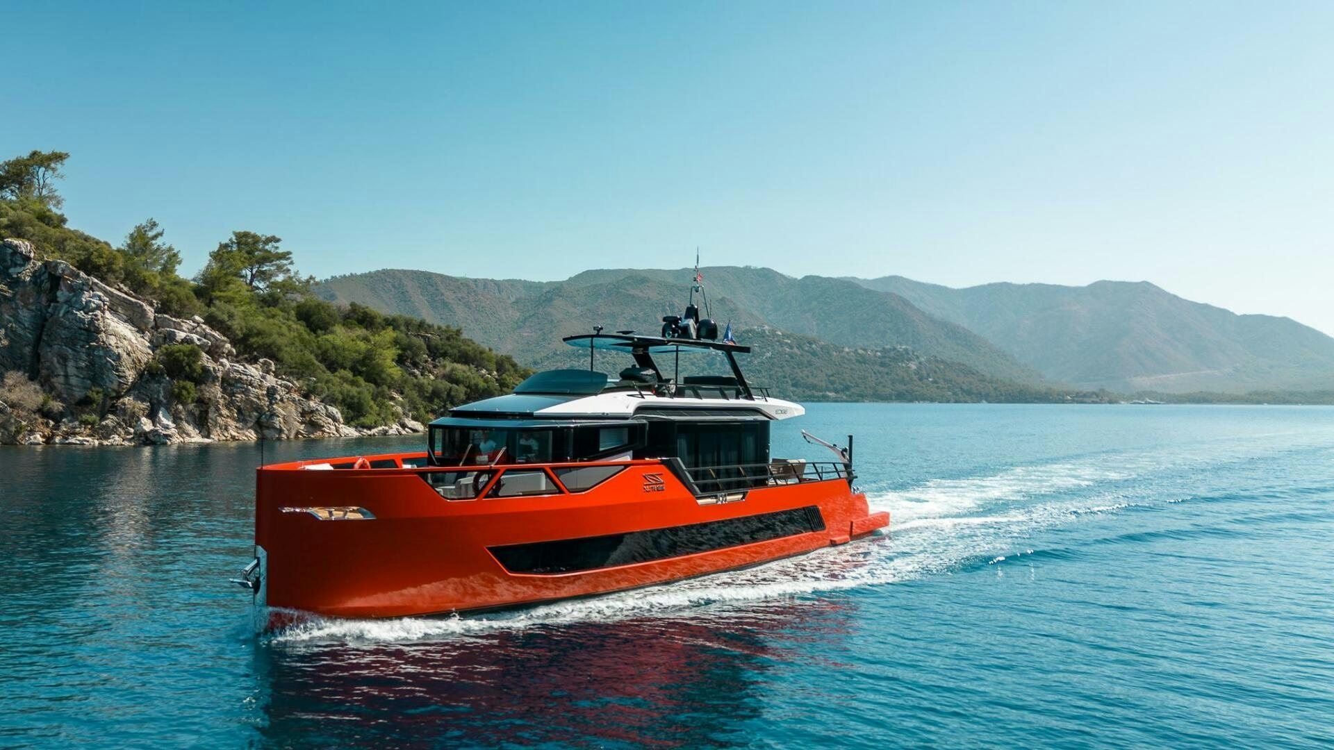 a boat on the water aboard EDGE Yacht for Sale