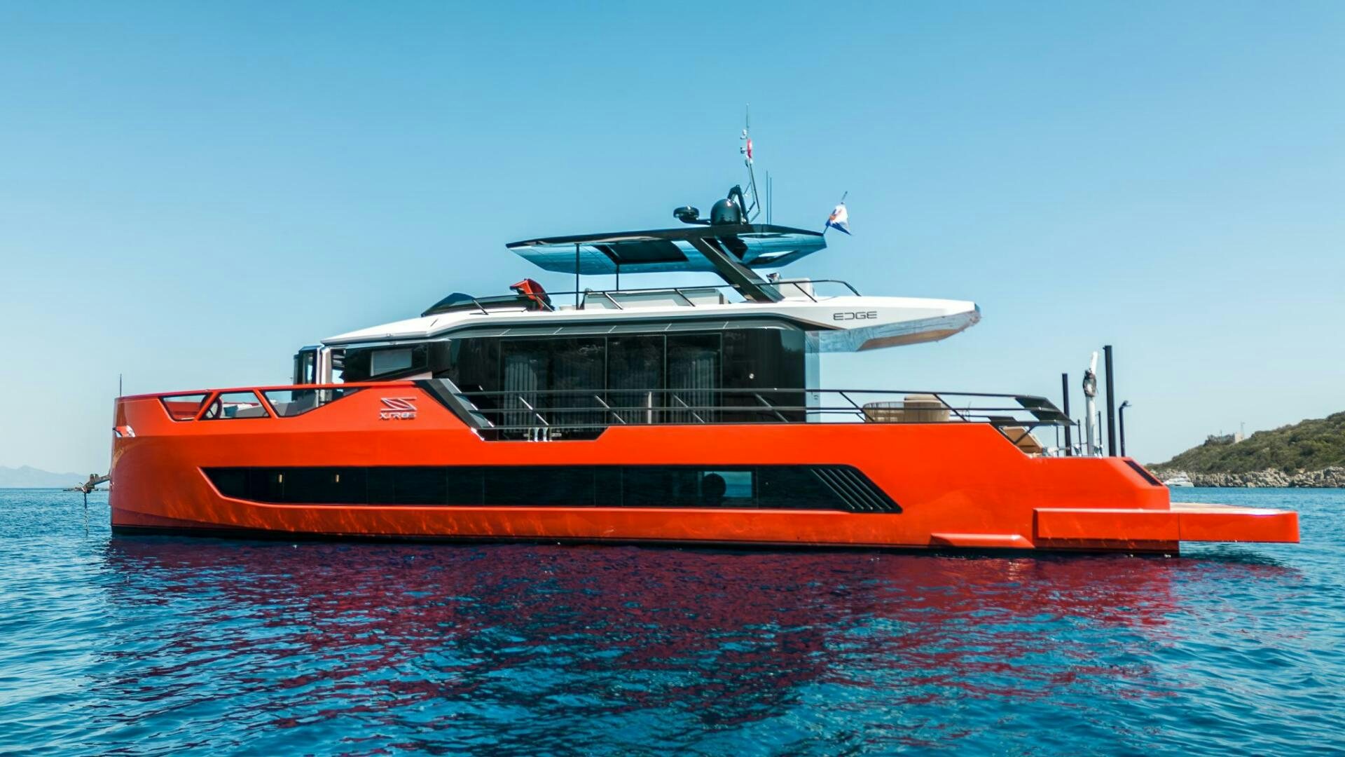 a boat on the water aboard EDGE Yacht for Sale