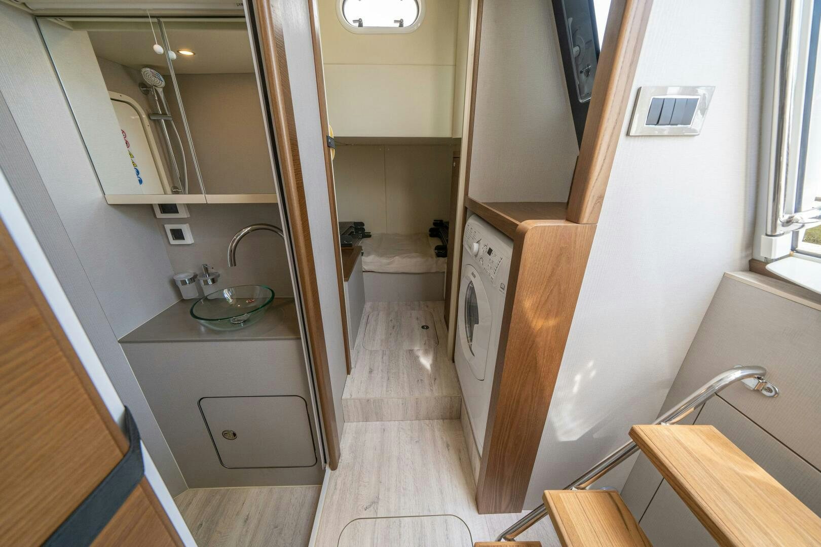 a bathroom with a sink and a toilet aboard ALGI Yacht for Sale