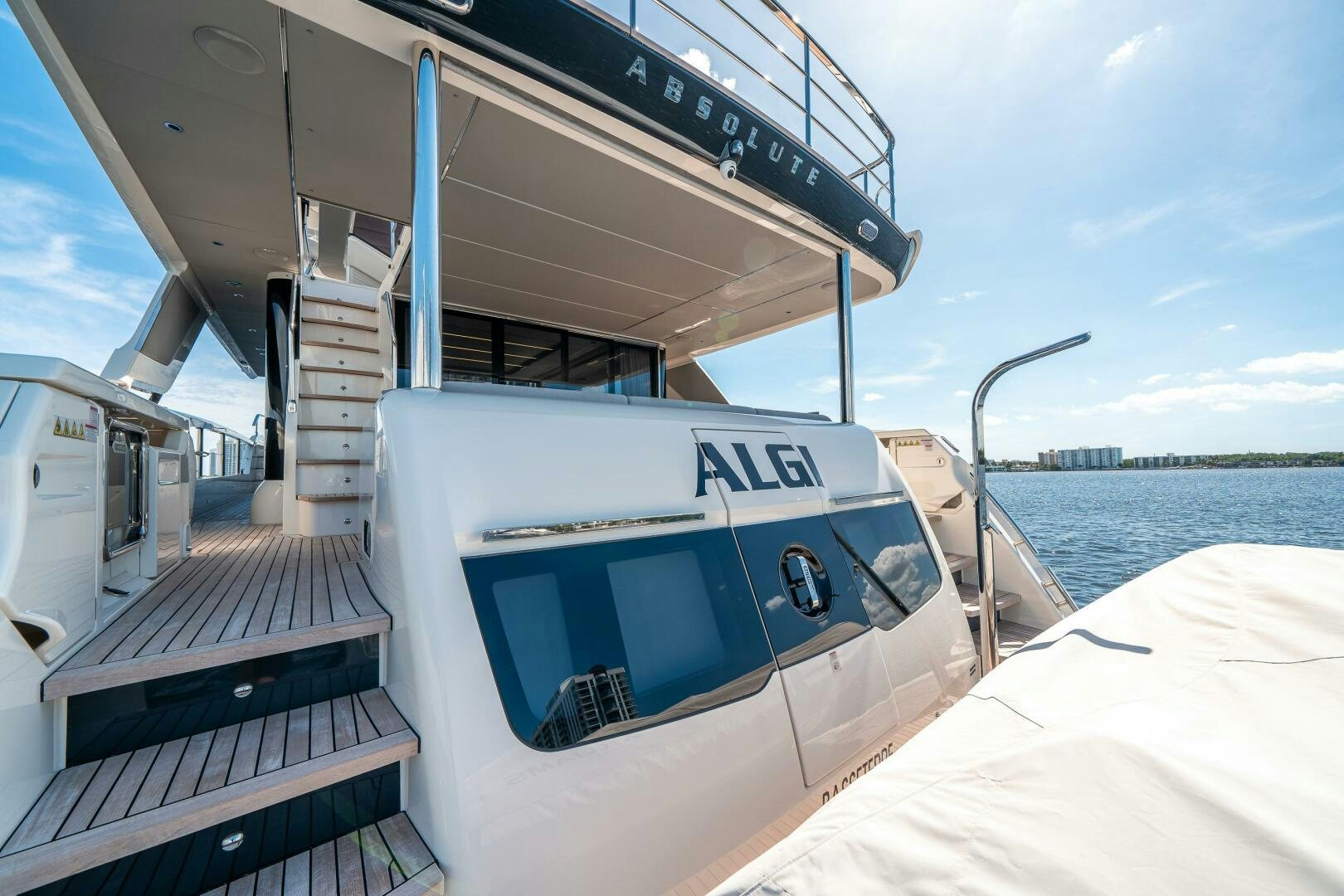 a boat on the water aboard ALGI Yacht for Sale