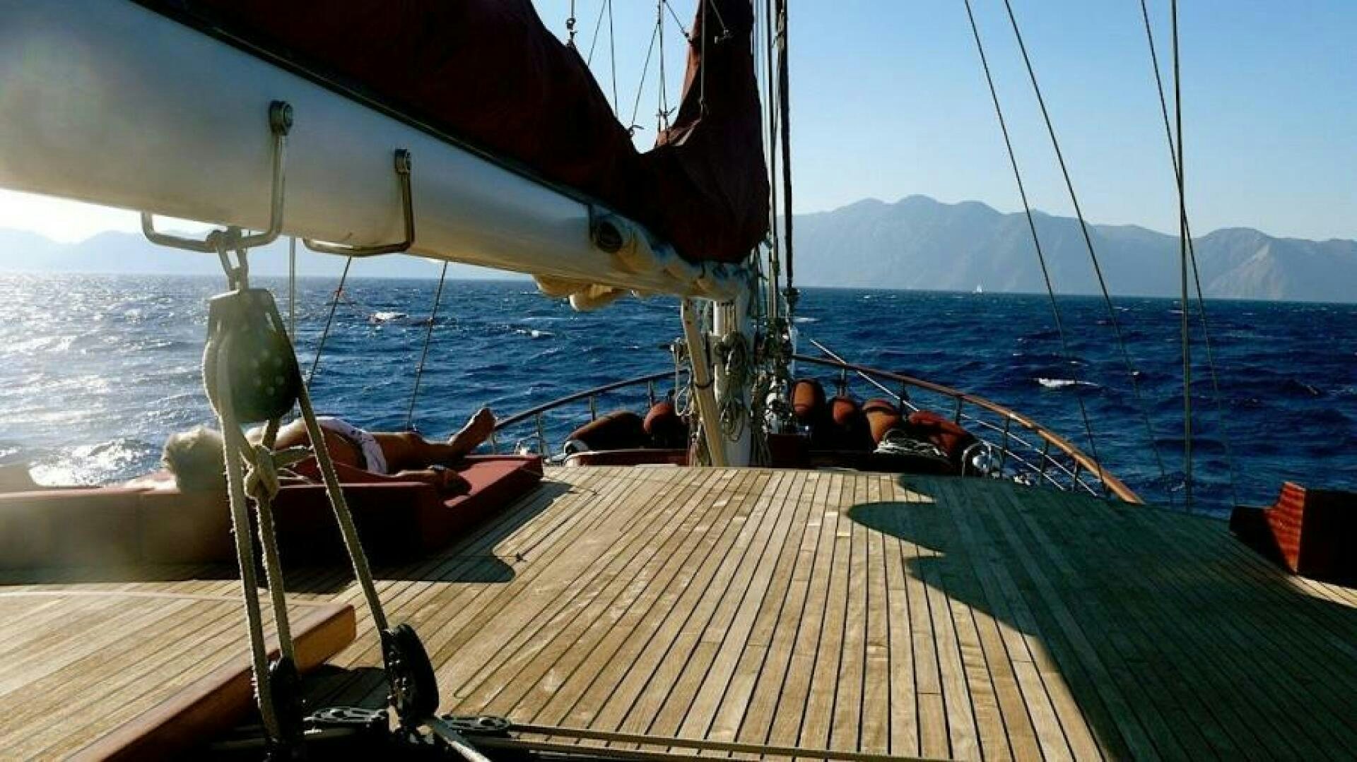 a boat on the water aboard CLARISSA Yacht for Sale