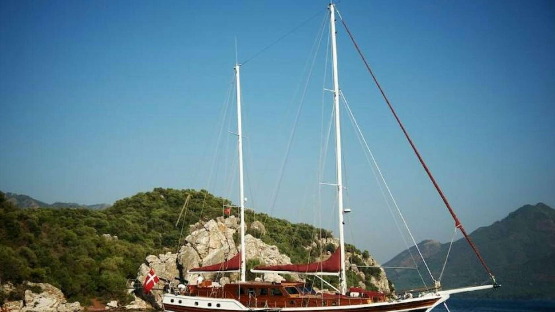 a sailboat on the water aboard CLARISSA Yacht for Sale