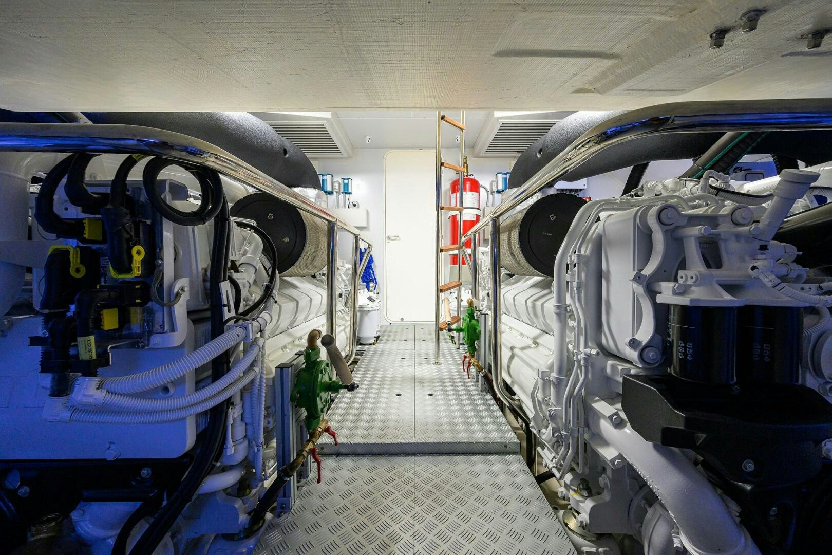 a room full of machines aboard RISE ABOVE III Yacht for Sale