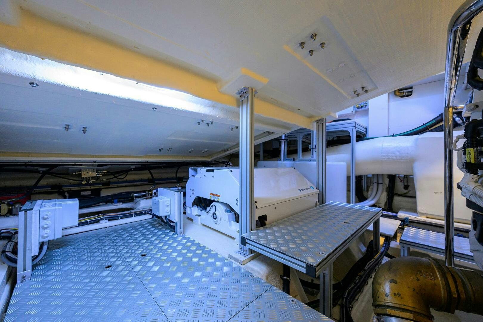 inside view of a factory aboard RISE ABOVE III Yacht for Sale