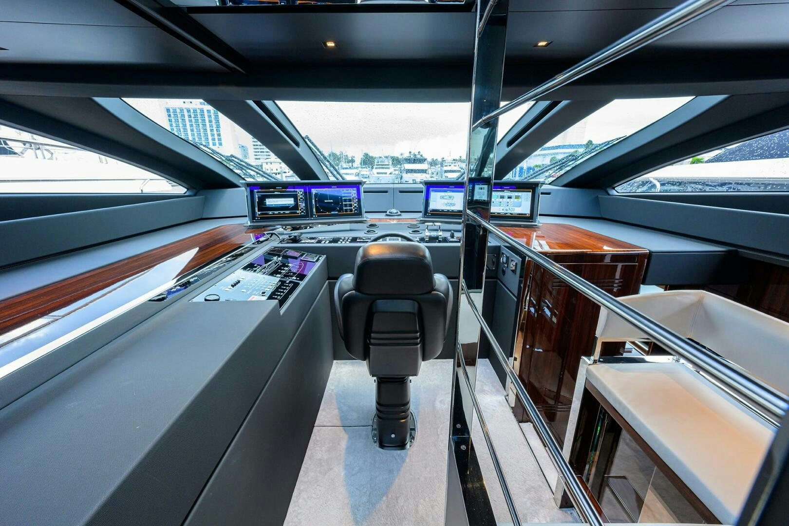 inside of a car aboard RISE ABOVE III Yacht for Sale