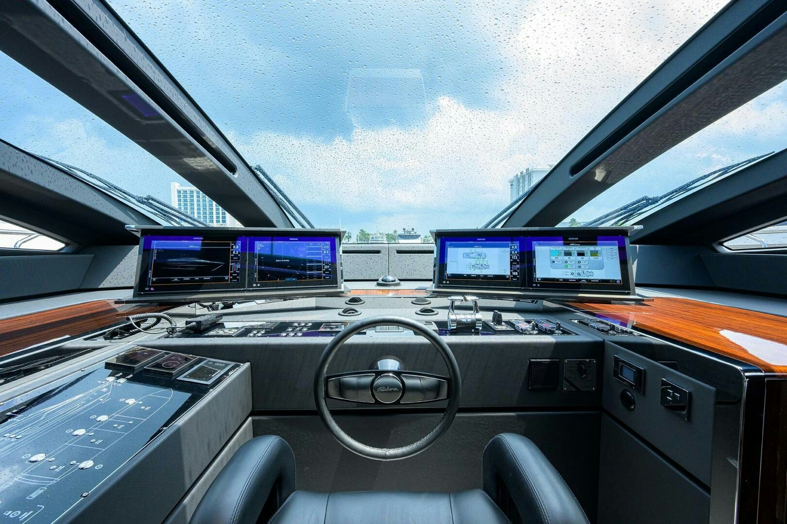 inside of a car aboard RISE ABOVE III Yacht for Sale