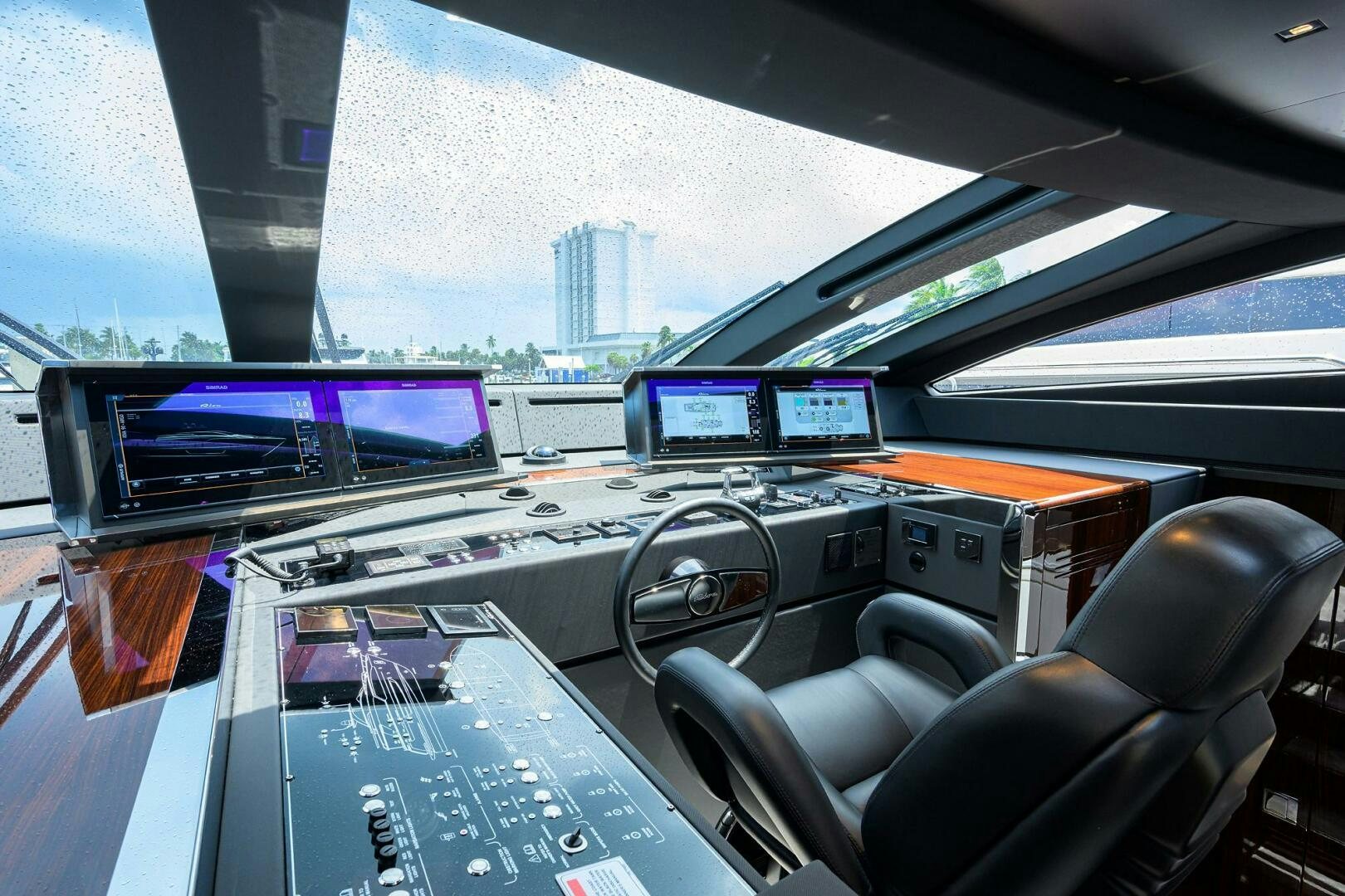 inside of a car aboard RISE ABOVE III Yacht for Sale