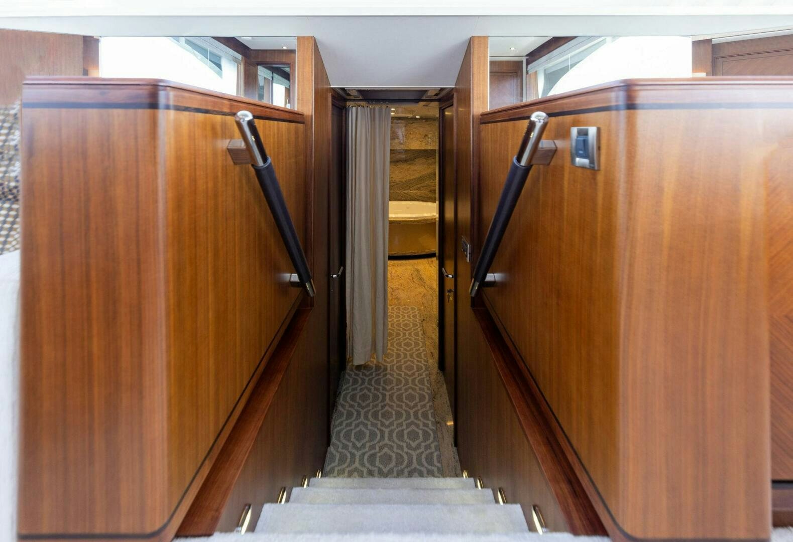 a door with a handle aboard SUNZSET Yacht for Sale