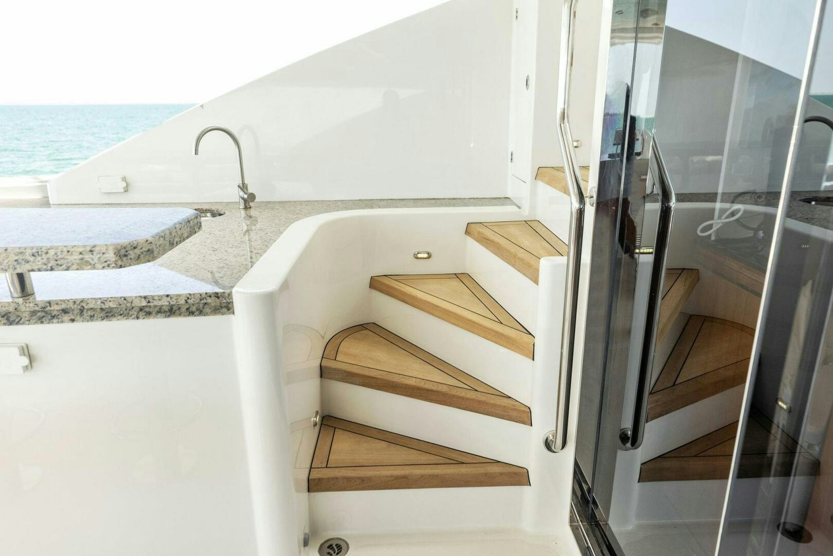 a white bathtub with a sink and a sink aboard SUNZSET Yacht for Sale