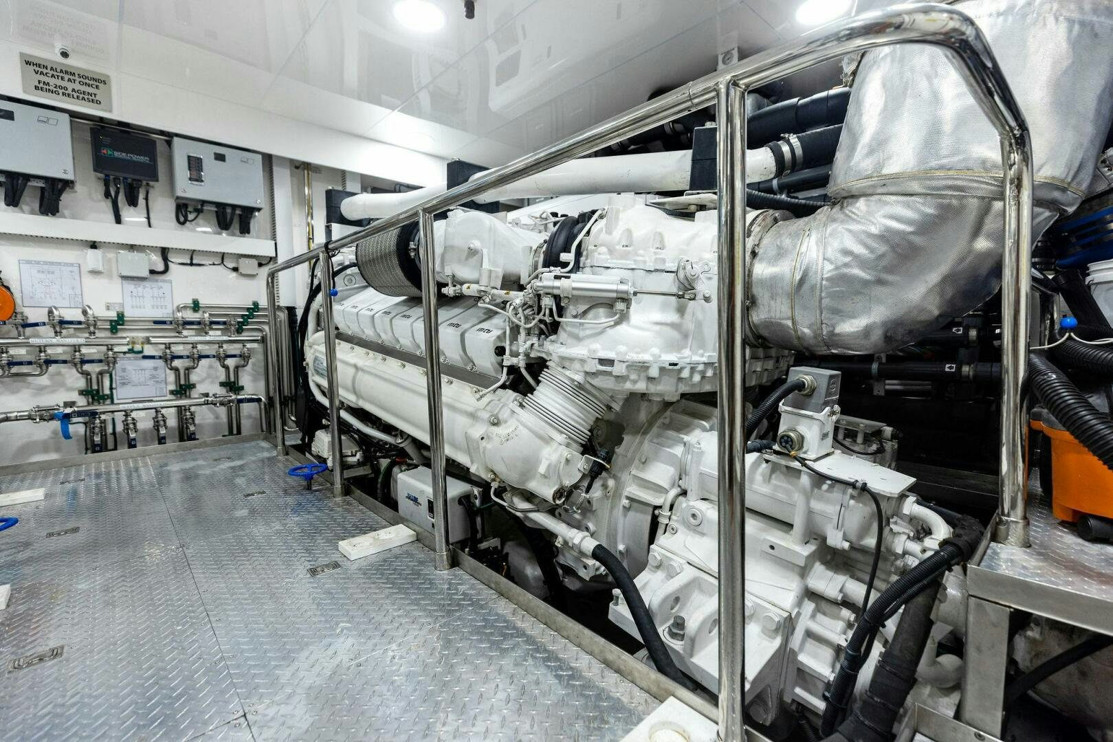 a large machine in a factory aboard SUNZSET Yacht for Sale