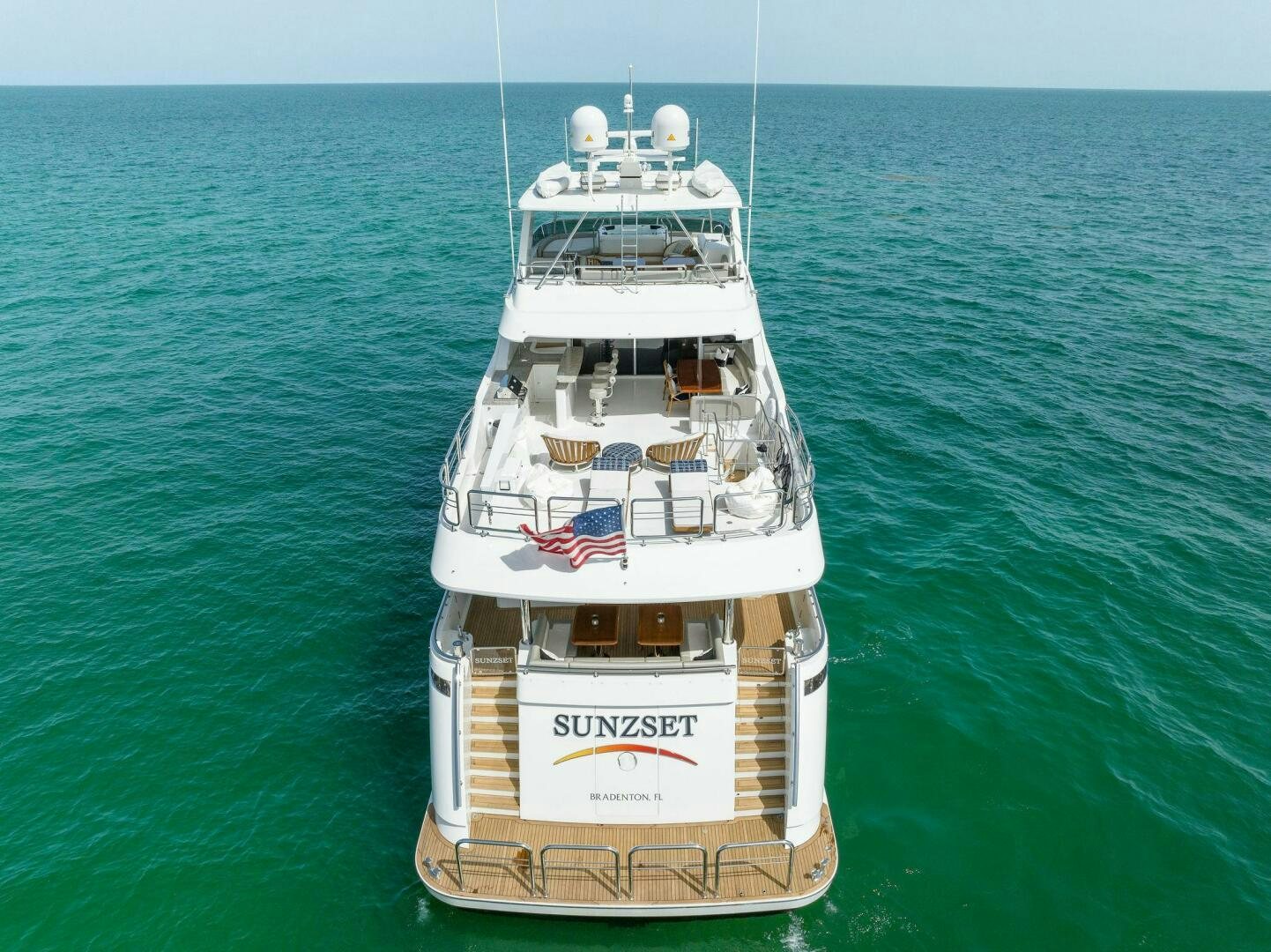 a ship in the water aboard SUNZSET Yacht for Sale