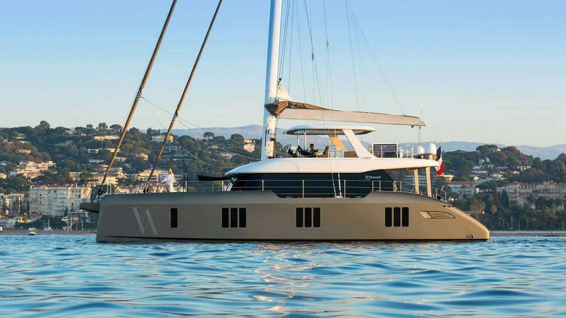 a boat in the water aboard ANIMA Yacht for Sale