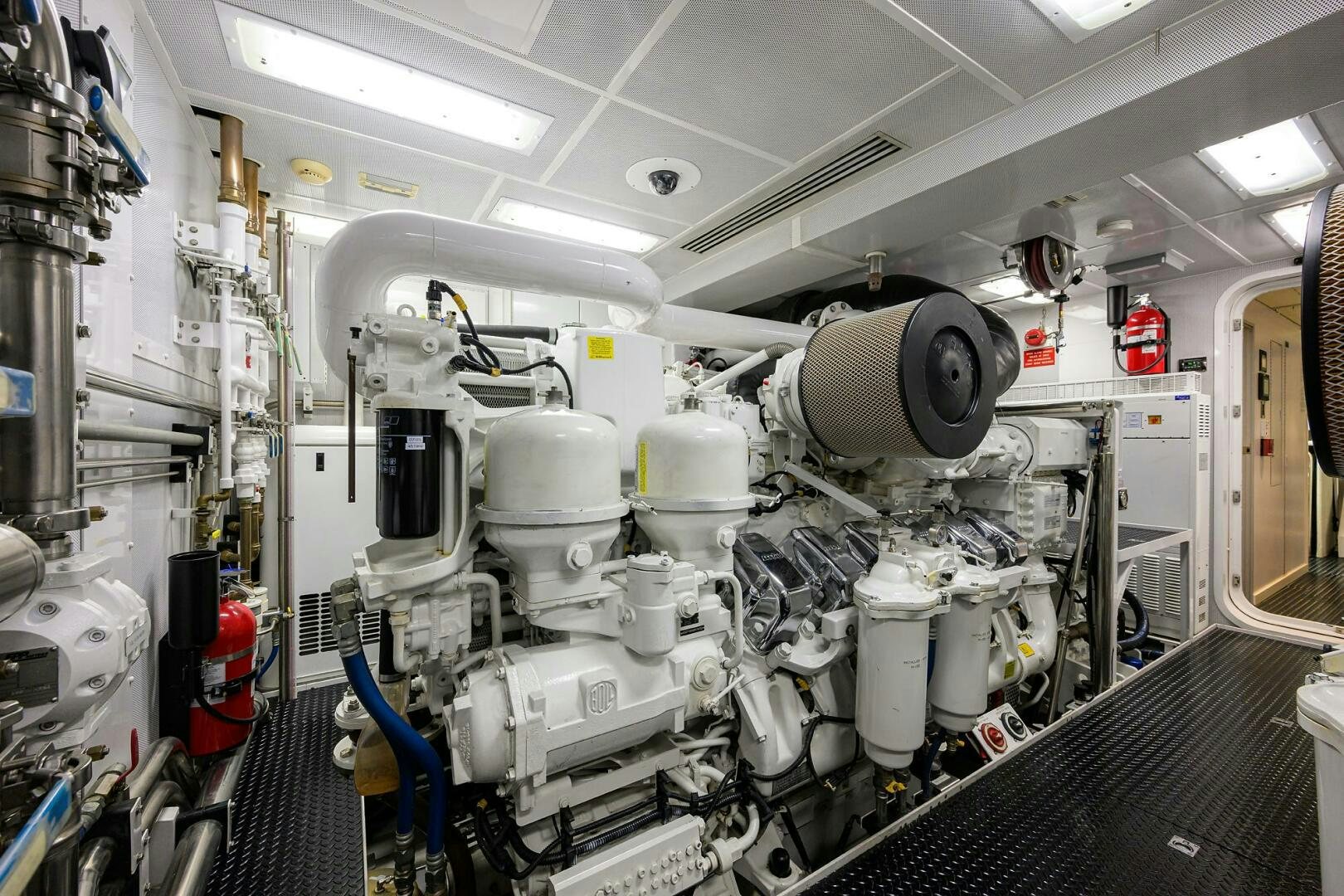 a large machine in a room aboard SARABETH Yacht for Sale