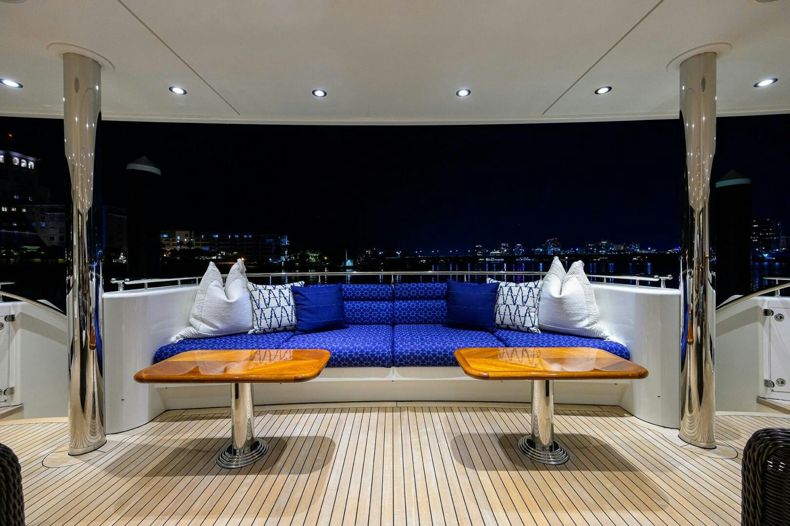 a large room with a couch and a table aboard SARABETH Yacht for Sale